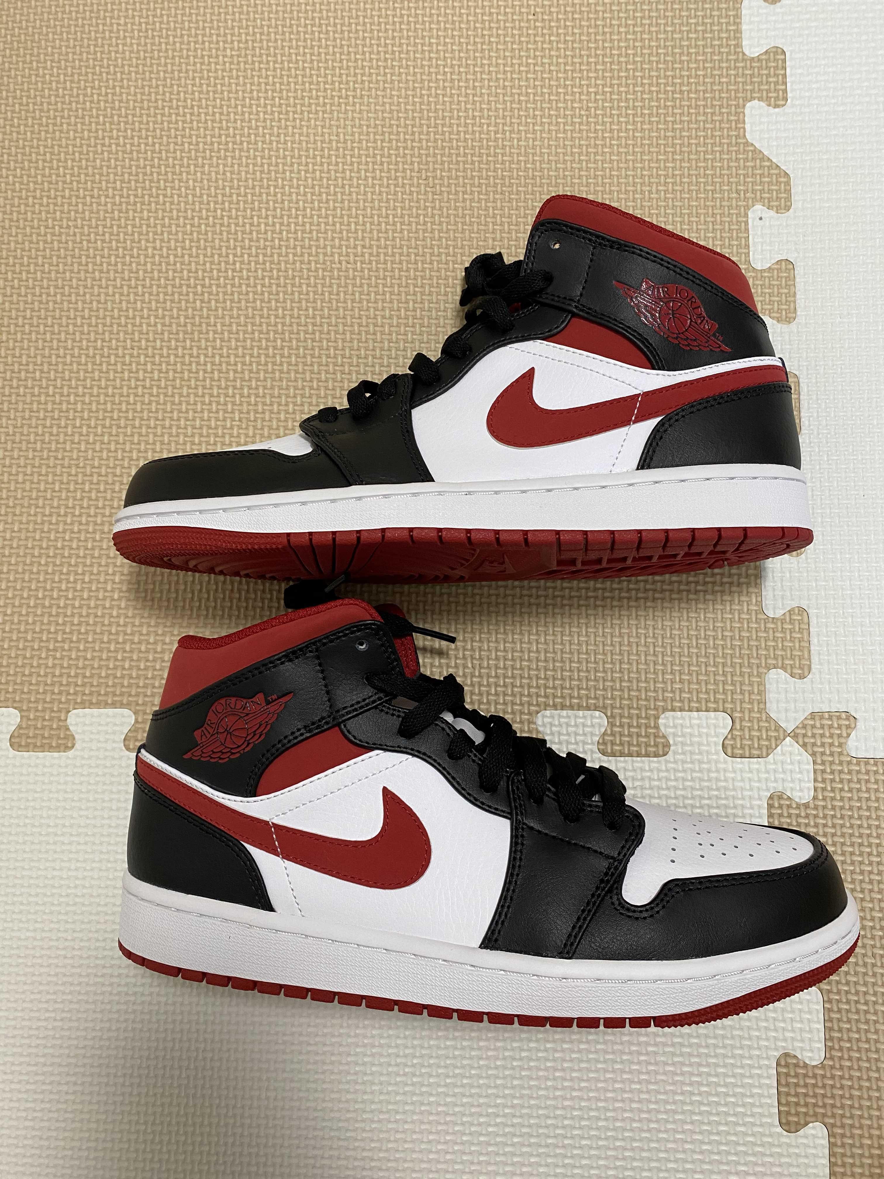Nike Air Jordan 1 Mid "White/Gym Red Black"