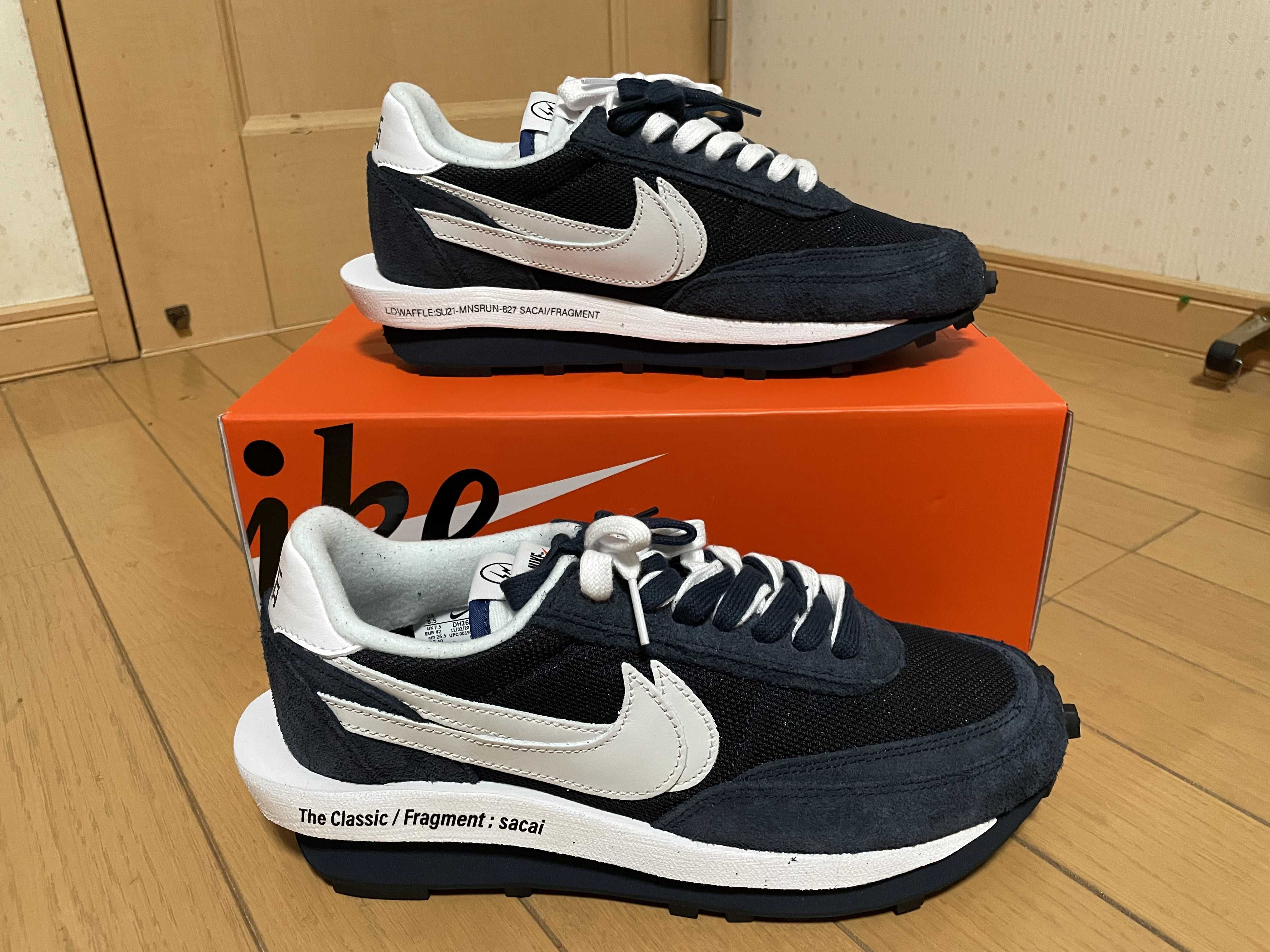 Fragment × sacai × Nike LD Waffle "Blackended Blue"