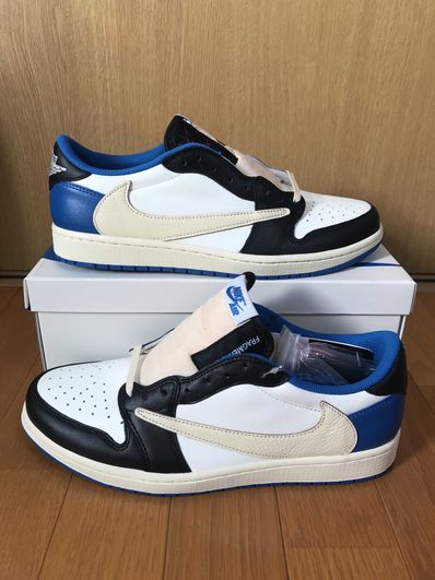 Travis Scott × fragment design × Nike Air Jordan 1 Low OG SP "Military Blue"