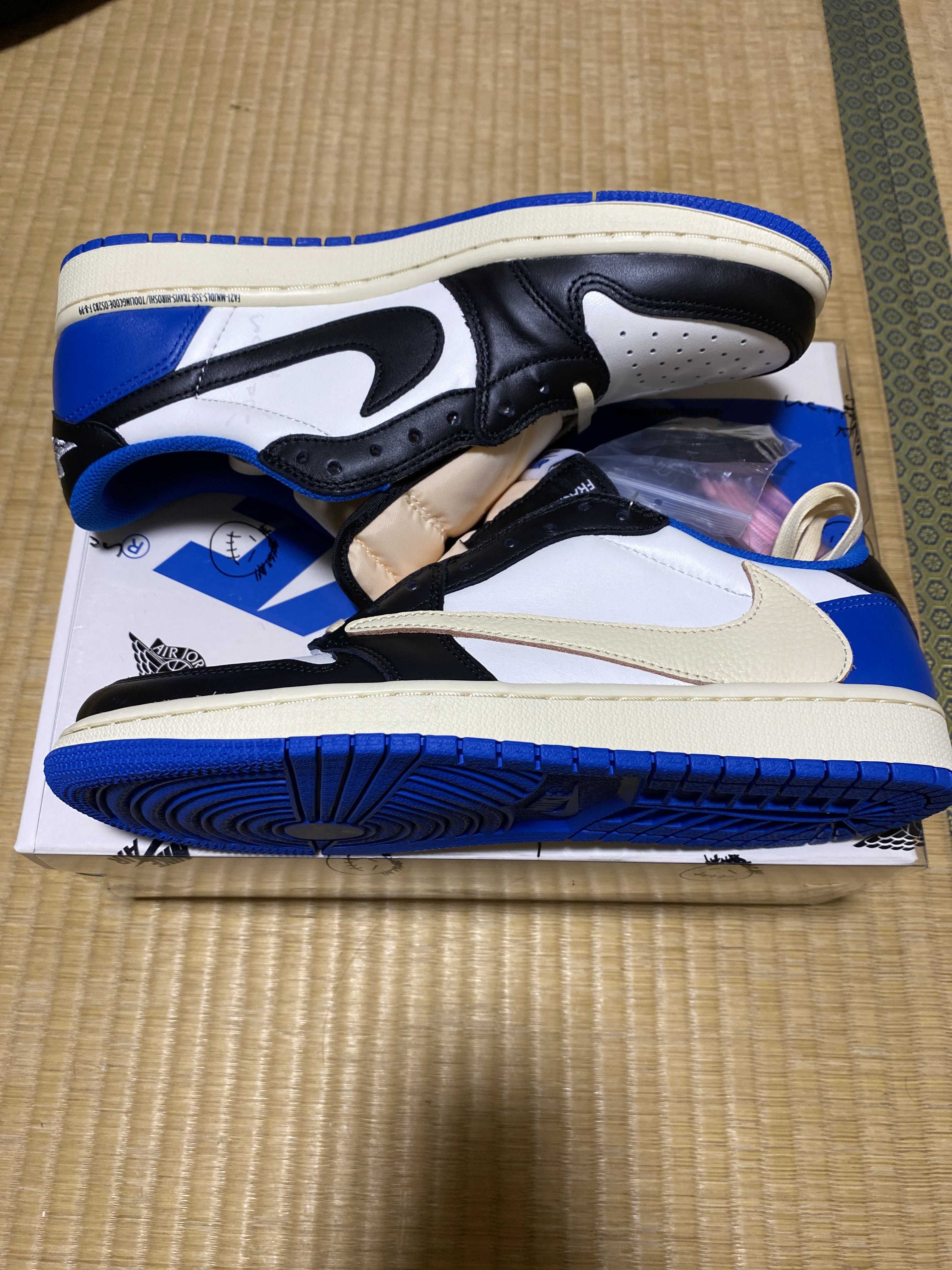 Travis Scott × fragment design × Nike Air Jordan 1 Low OG SP "Military Blue"