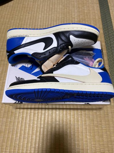 Travis Scott × fragment design × Nike Air Jordan 1 Low OG SP "Military Blue"
