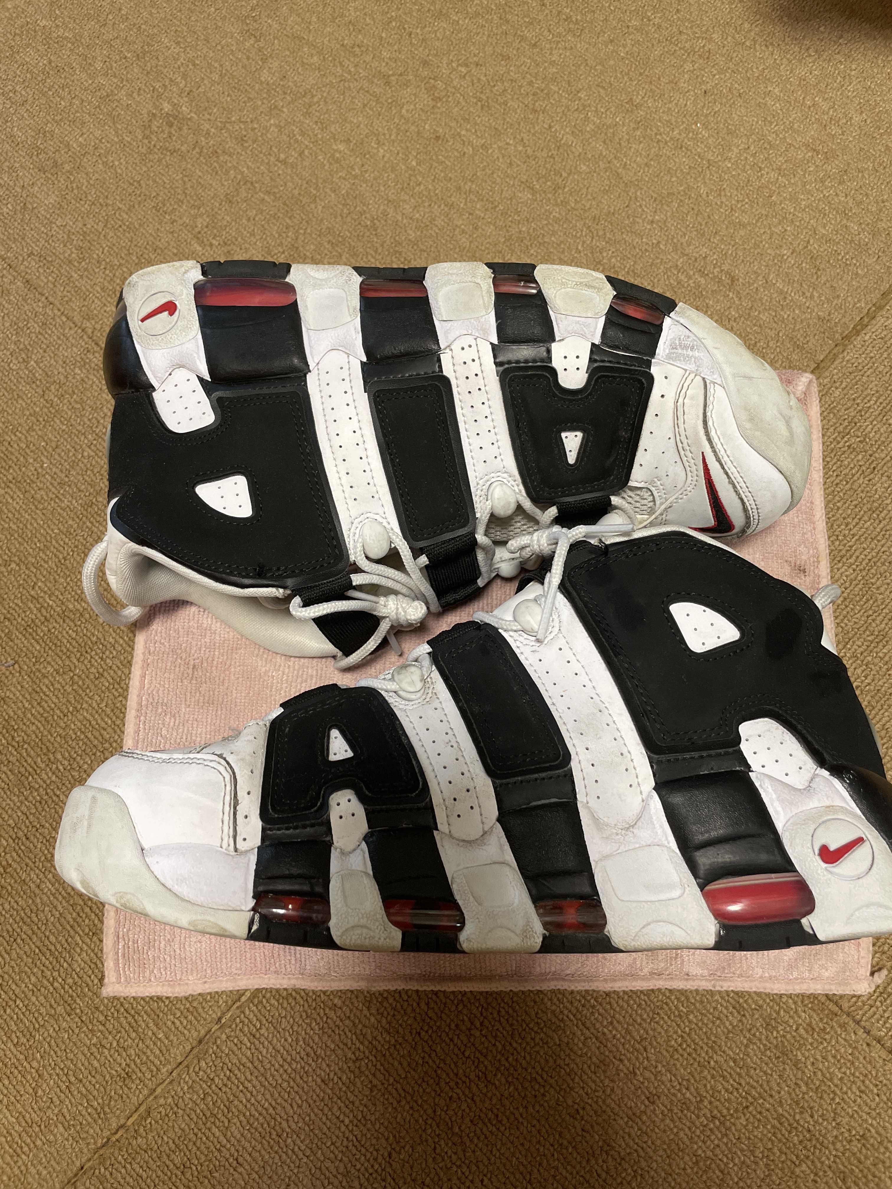 NIKE AIR MORE UPTEMPO "WHITE/BLACK/UNIVERSITY RED"(2020)