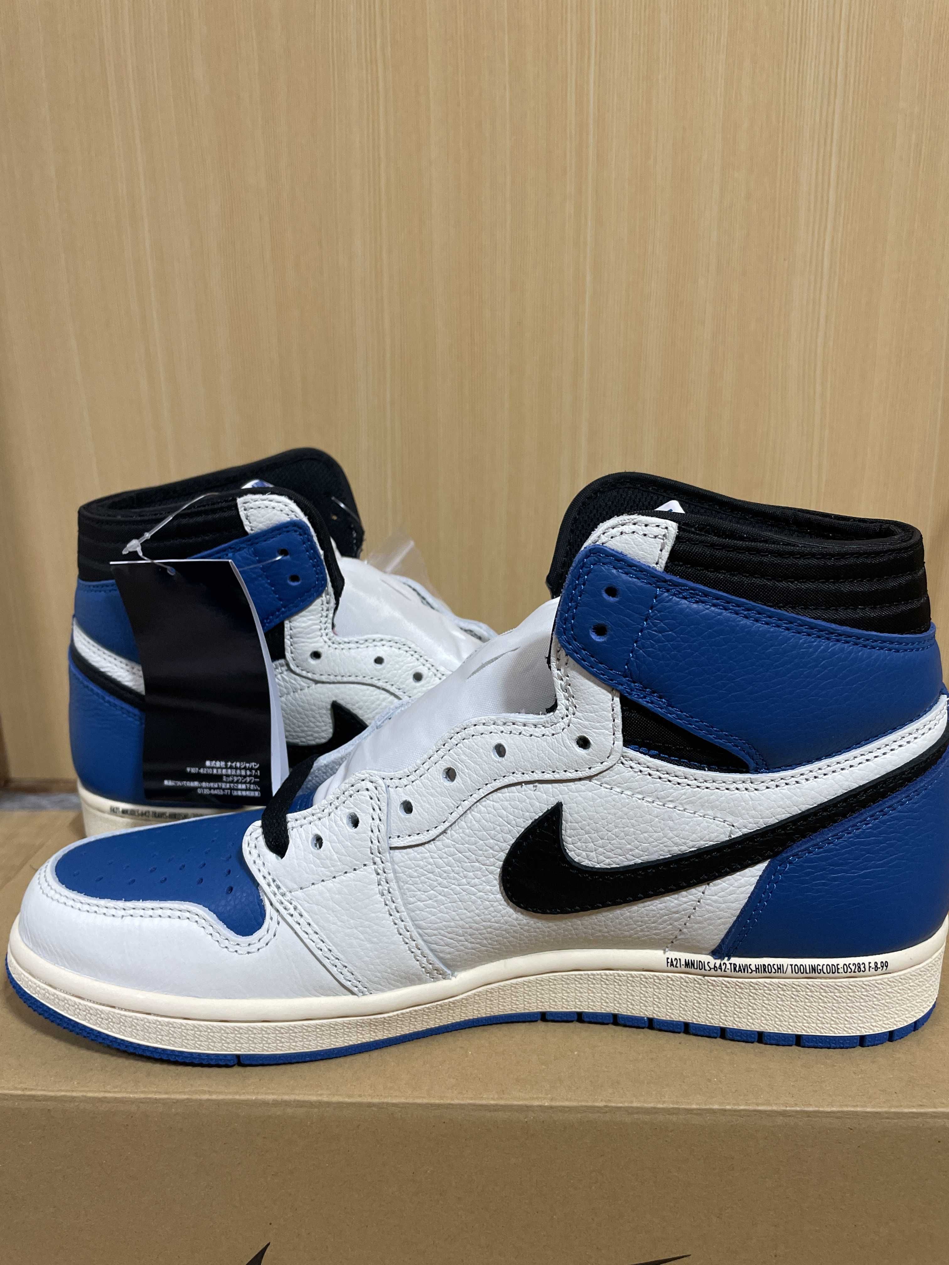 Travis Scott × fragment design × Nike Air Jordan 1 Retro High OG SP "Military Blue"