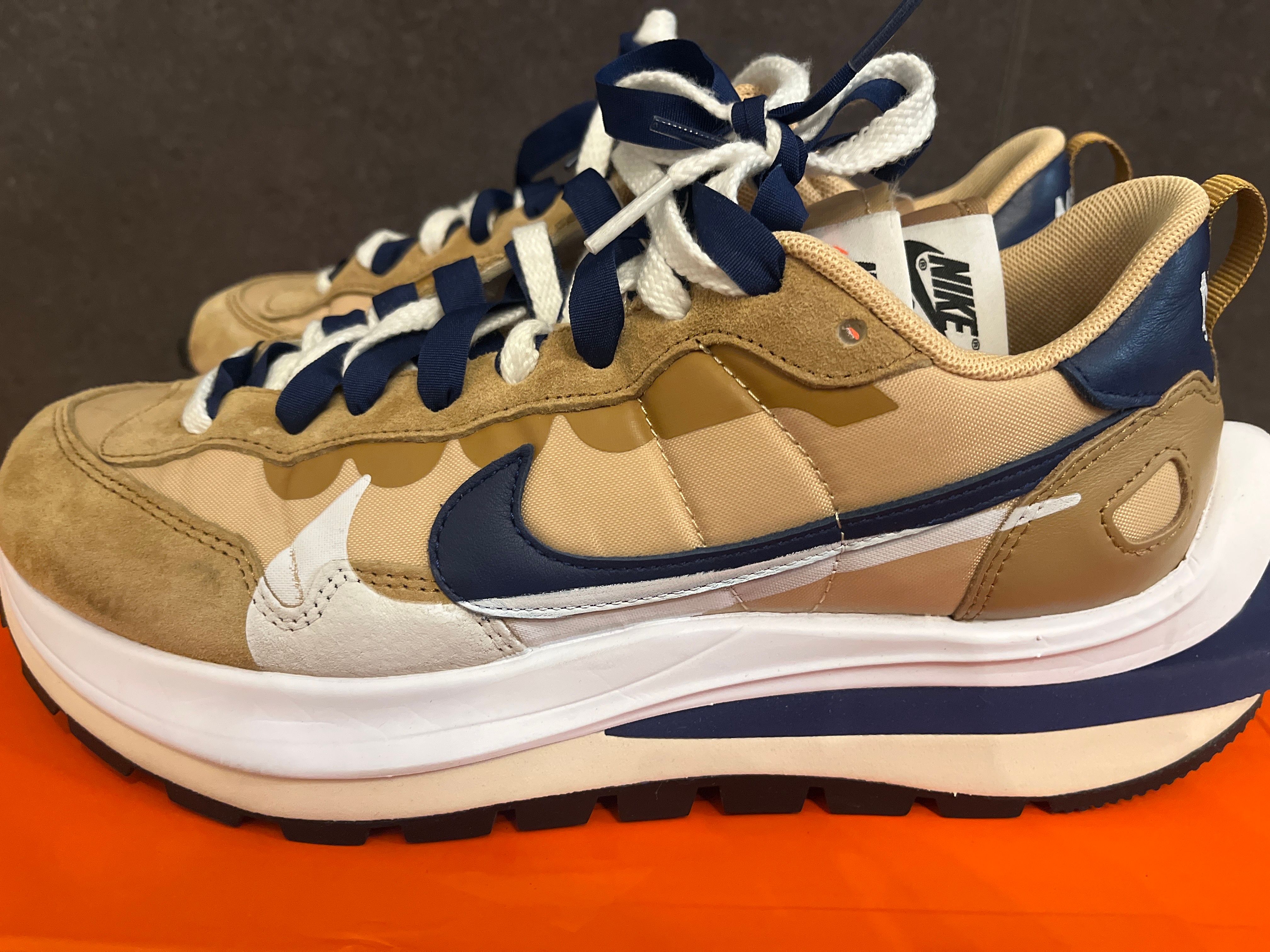 Sacai × Nike Vapor Waffle "Sesame And Blue Void"