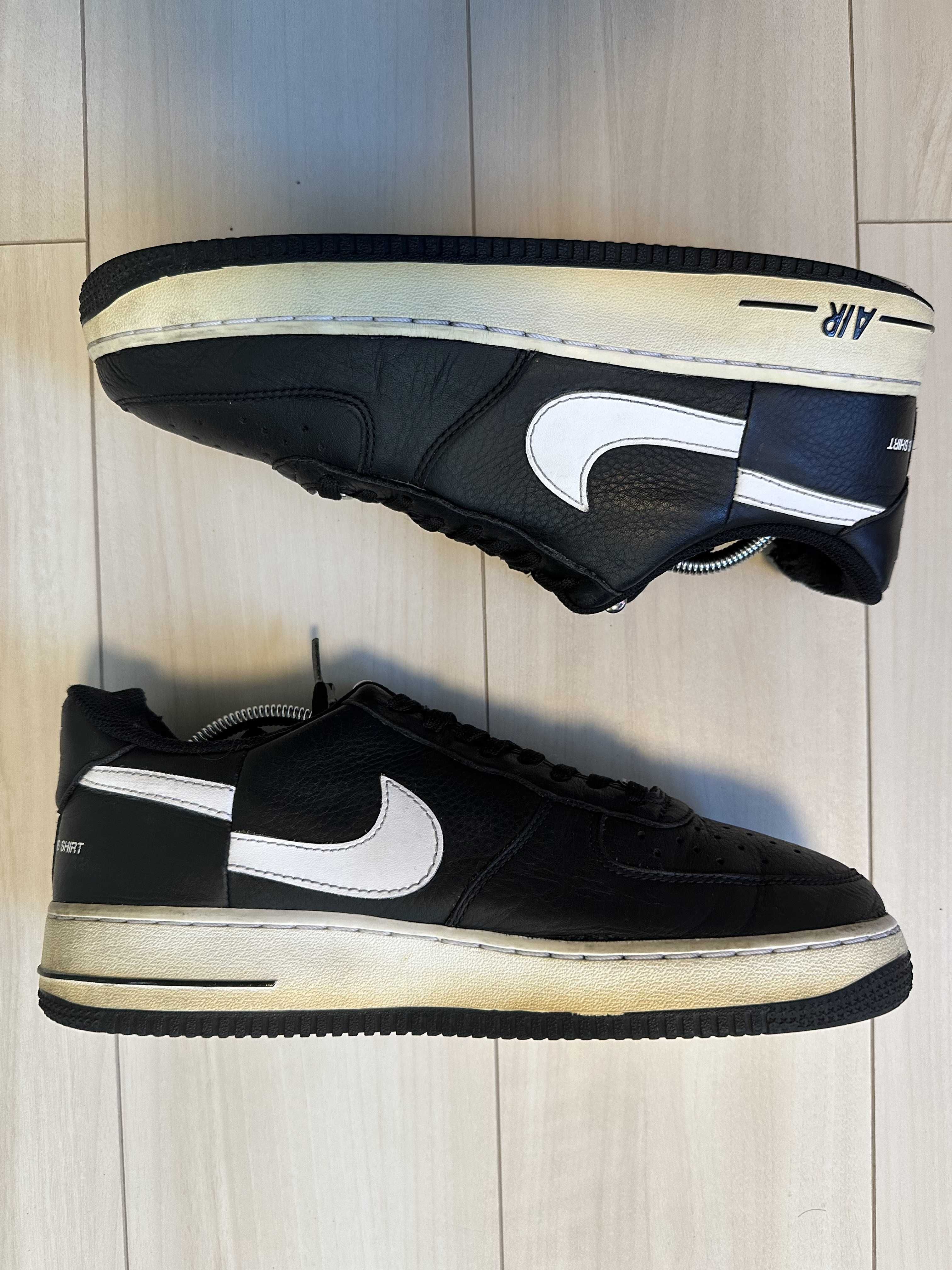 Supreme × COMME des GARCONS SHIRT × Nike Air Force 1 Low "Black/White" (2018)