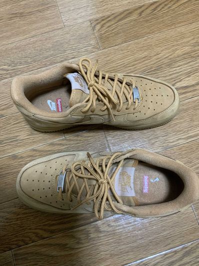 Supreme × Nike Air Force 1 Low "Flax/Wheat"
