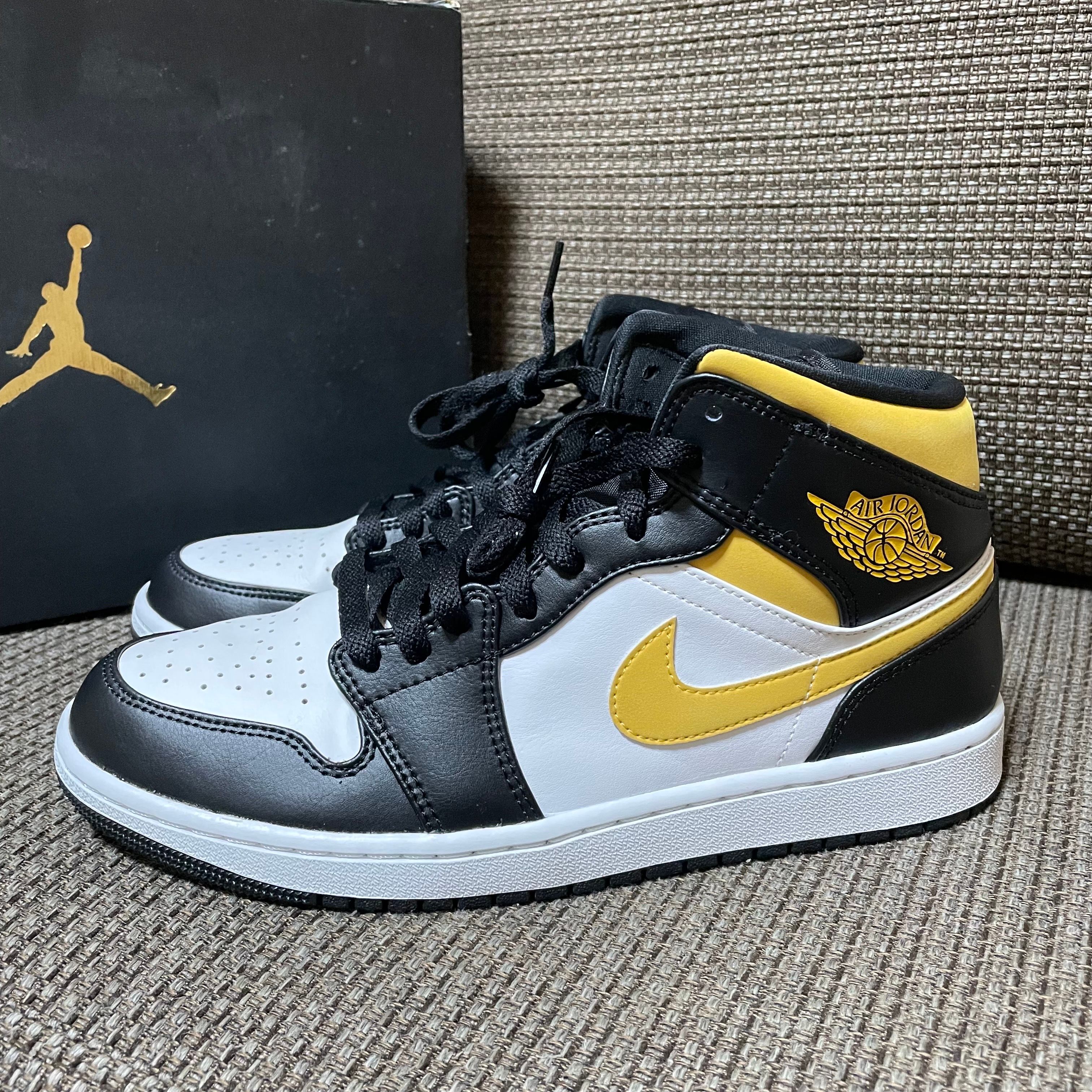 Nike Air Jordan 1 Mid "White/Pollen-Black"