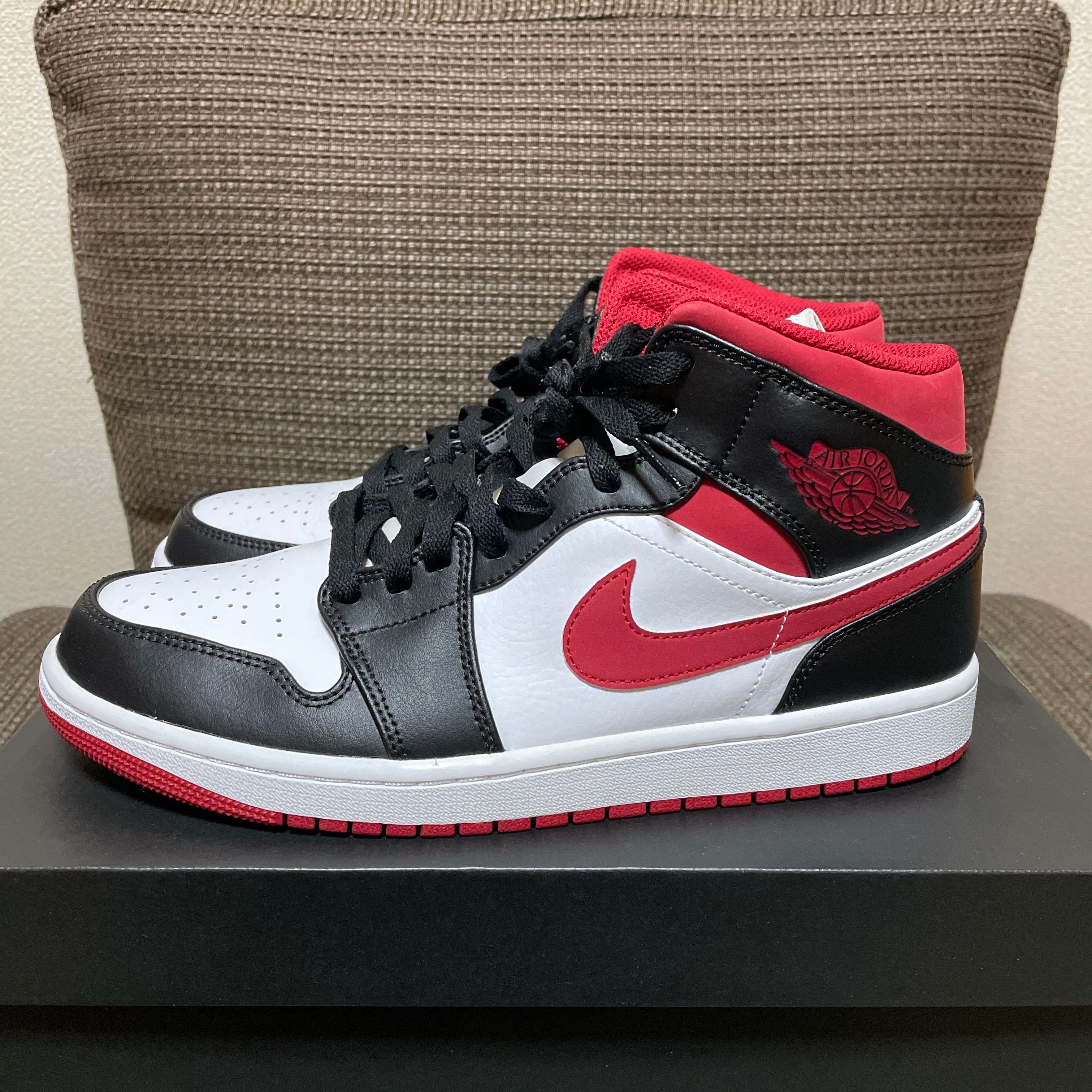 Nike Air Jordan 1 Mid "White/Gym Red Black"