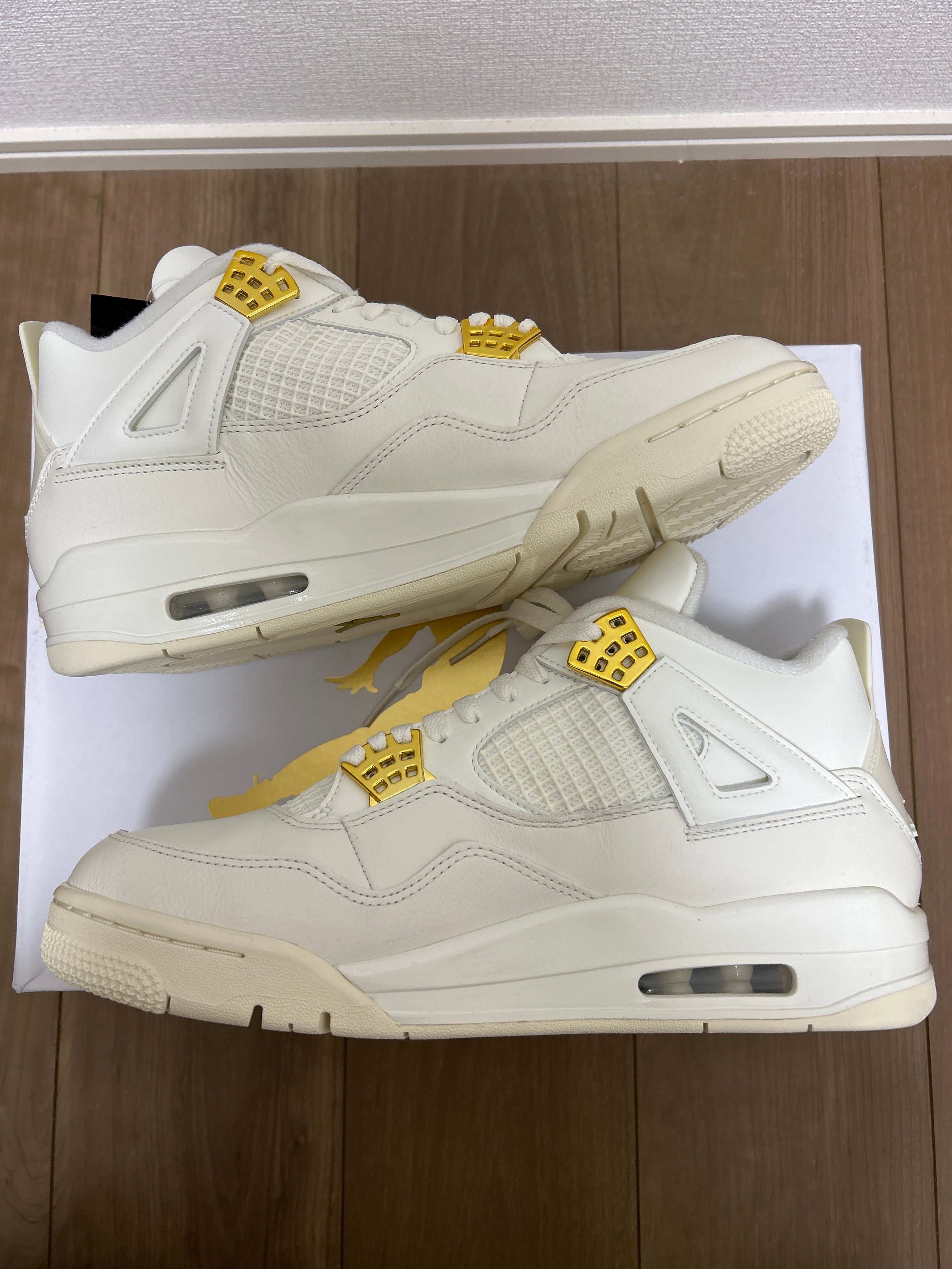 Nike Women's Air Jordan 4 Retro "White & Gold"