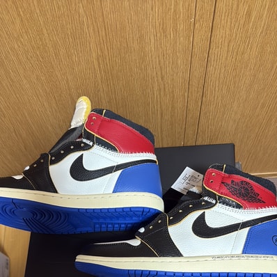 fragment design × UNION × Nike Air Jordan 1 High OG "Black/Varsity Red"