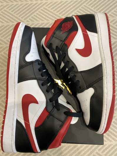 Nike Air Jordan 1 Mid "White/Gym Red Black"