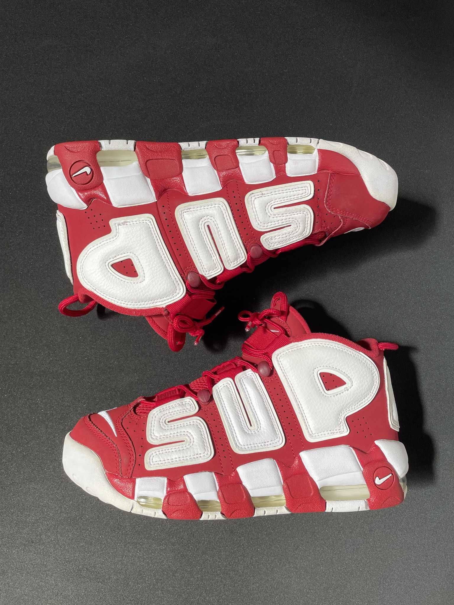 Supreme × Nike Air More Uptempo "White/Red"