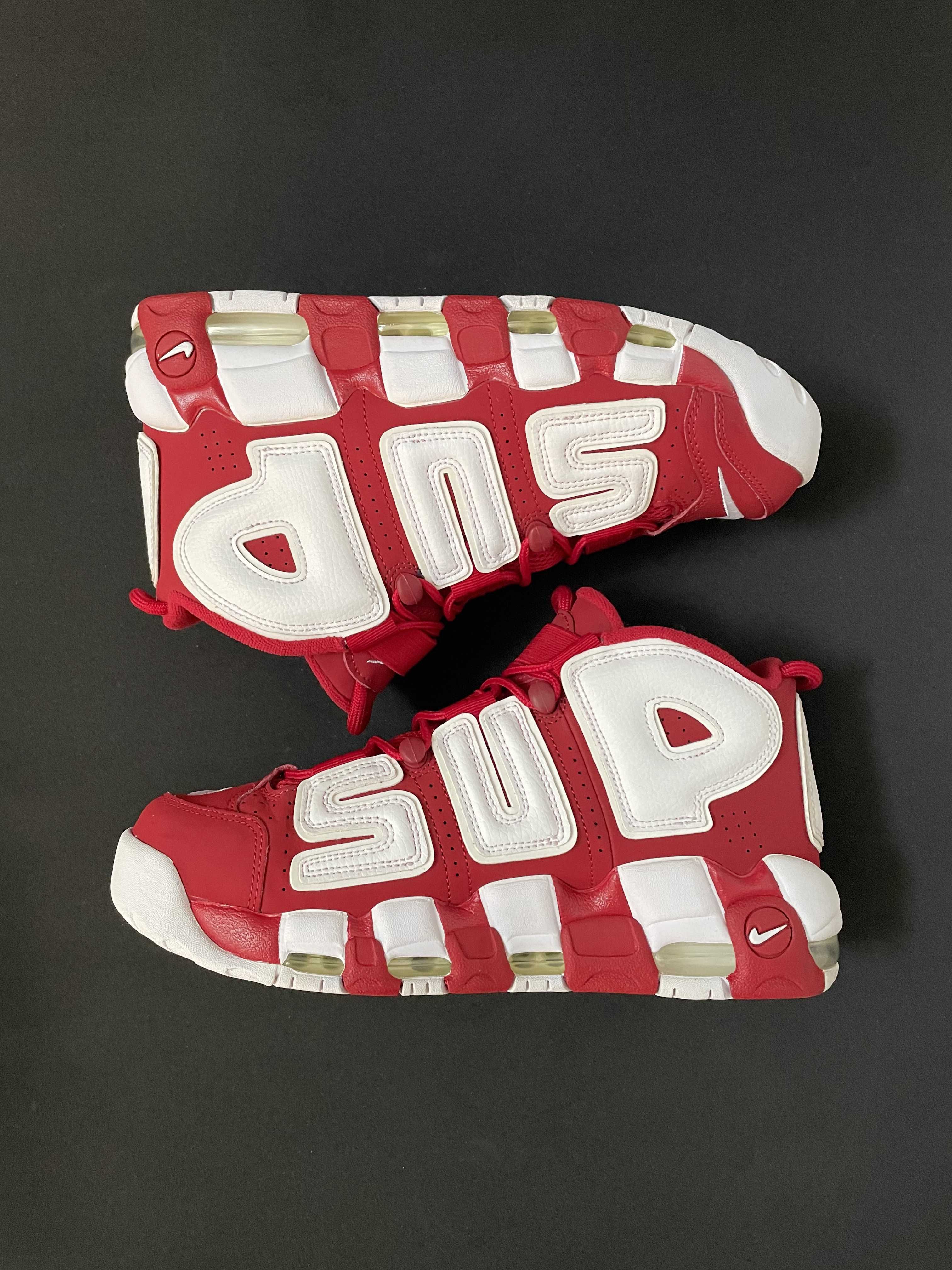 Supreme × Nike Air More Uptempo "White/Red"