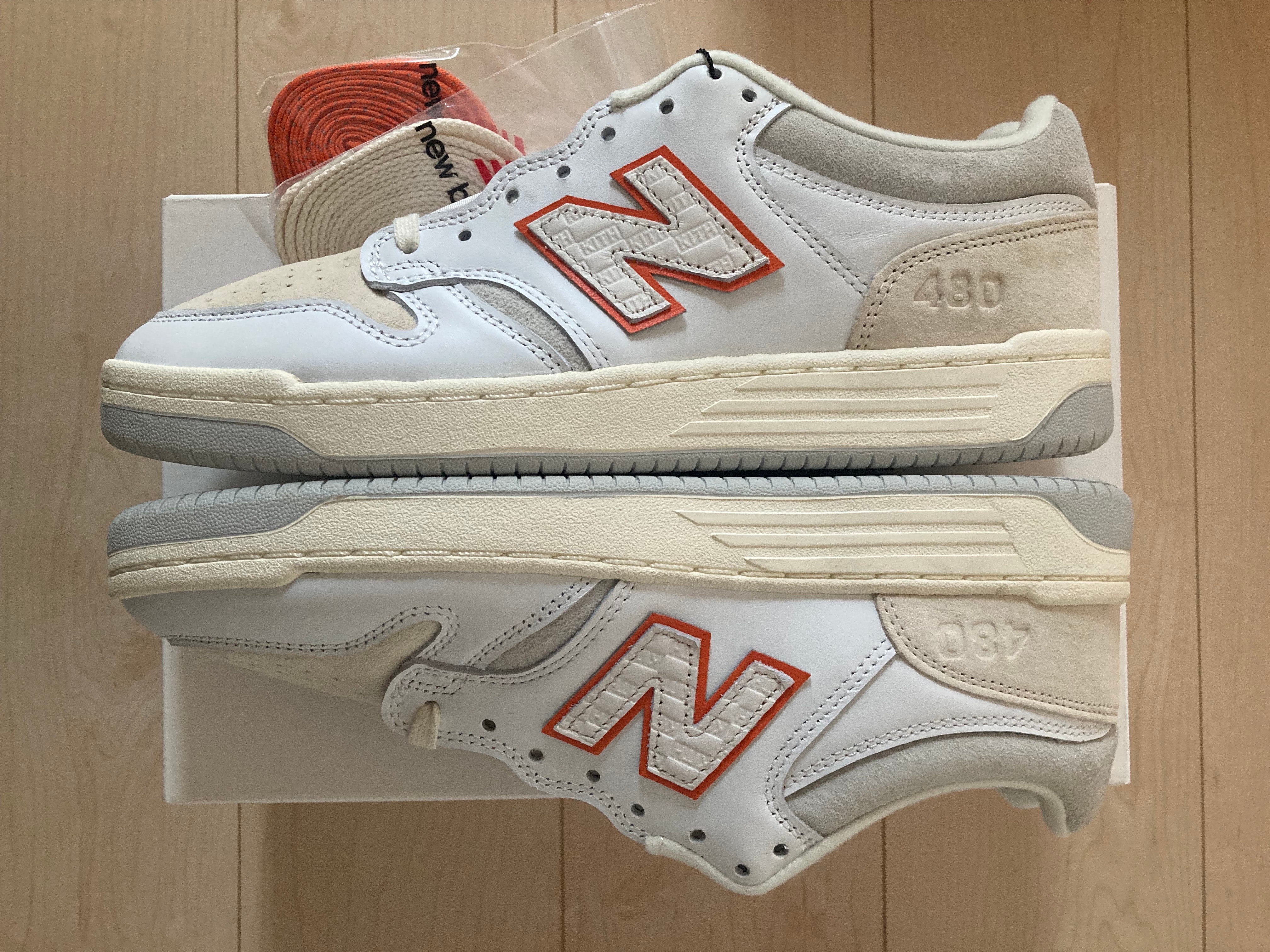 KITH × New Balance Numeric 480 Madison Square Garden "White Orange"