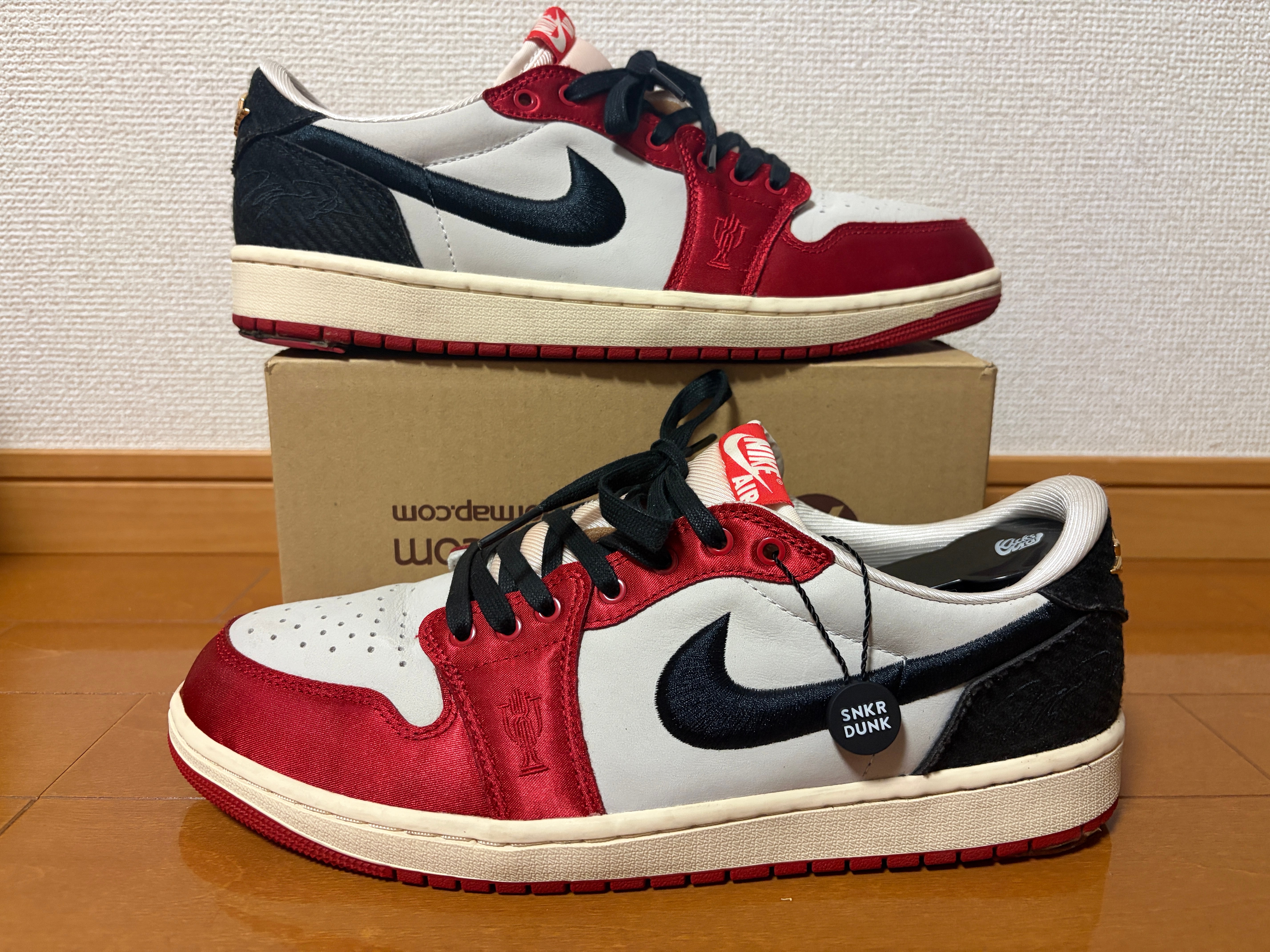Trophy Room × Nike Air Jordan 1 Low OG "Sail and Varsity Red"