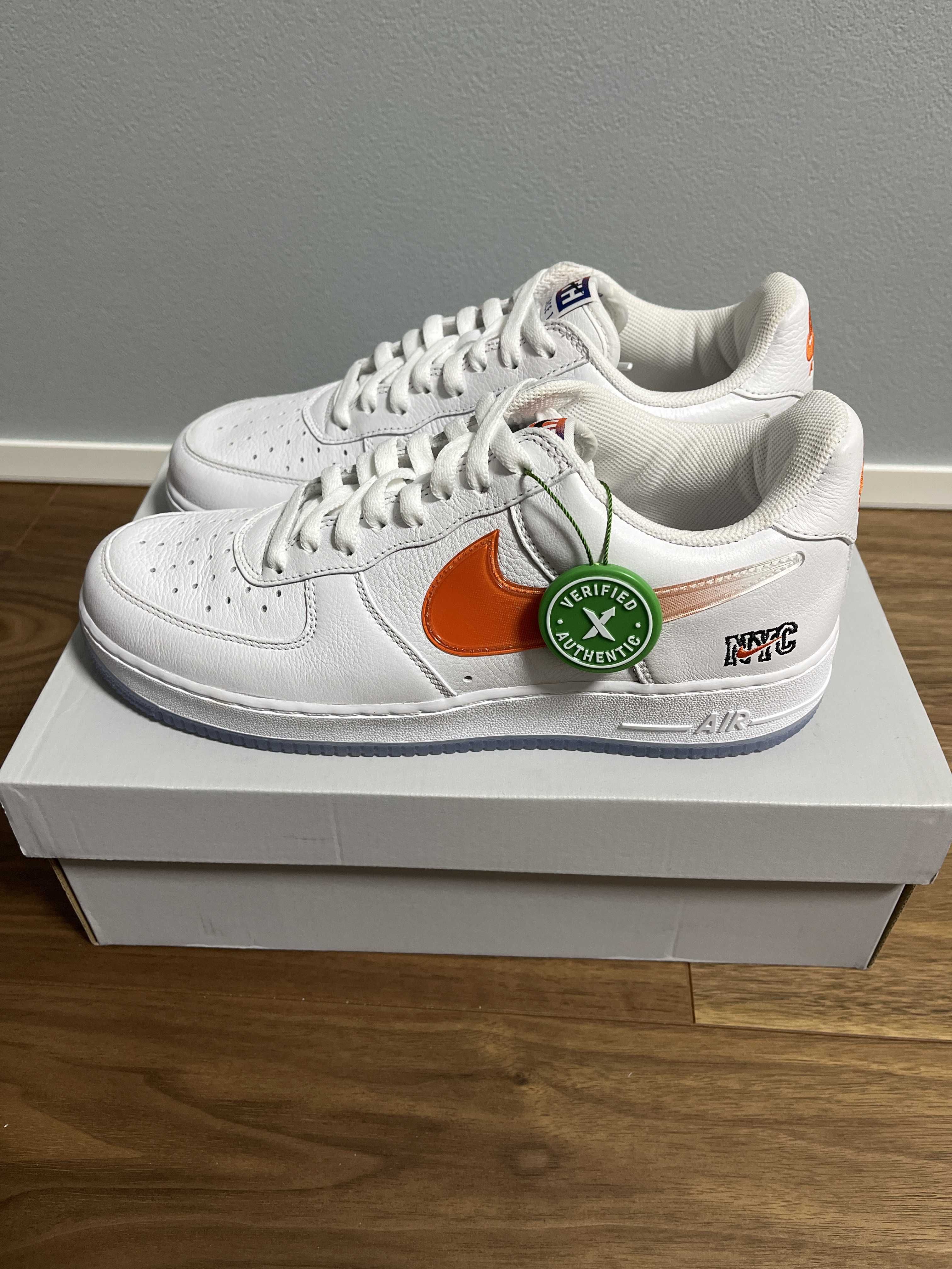 KITH × Nike Air Force 1 Low "White/Rush Blue/White/Brilliant Orange"