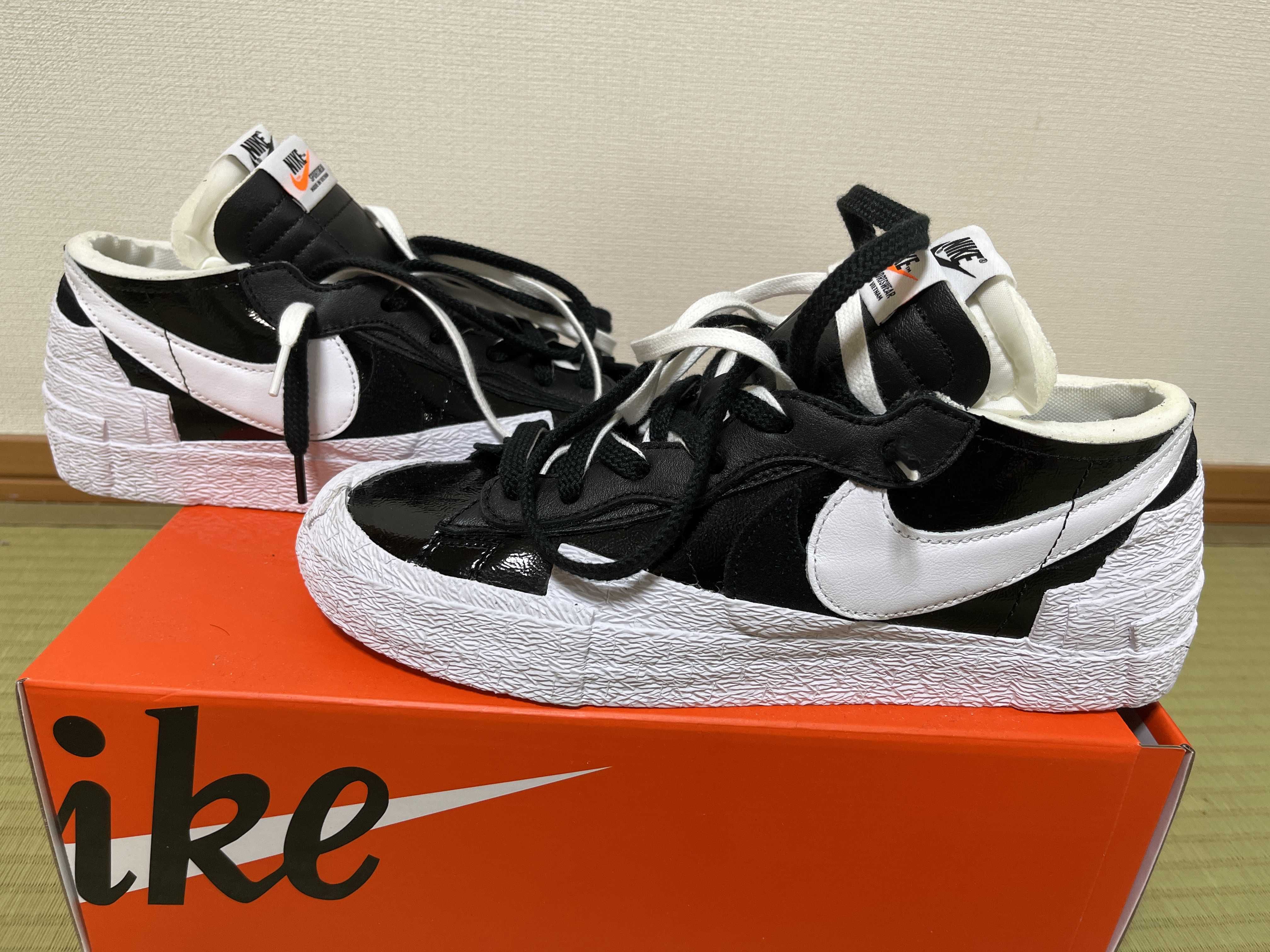 sacai × Nike Blazer Low "Black Patent Leather"