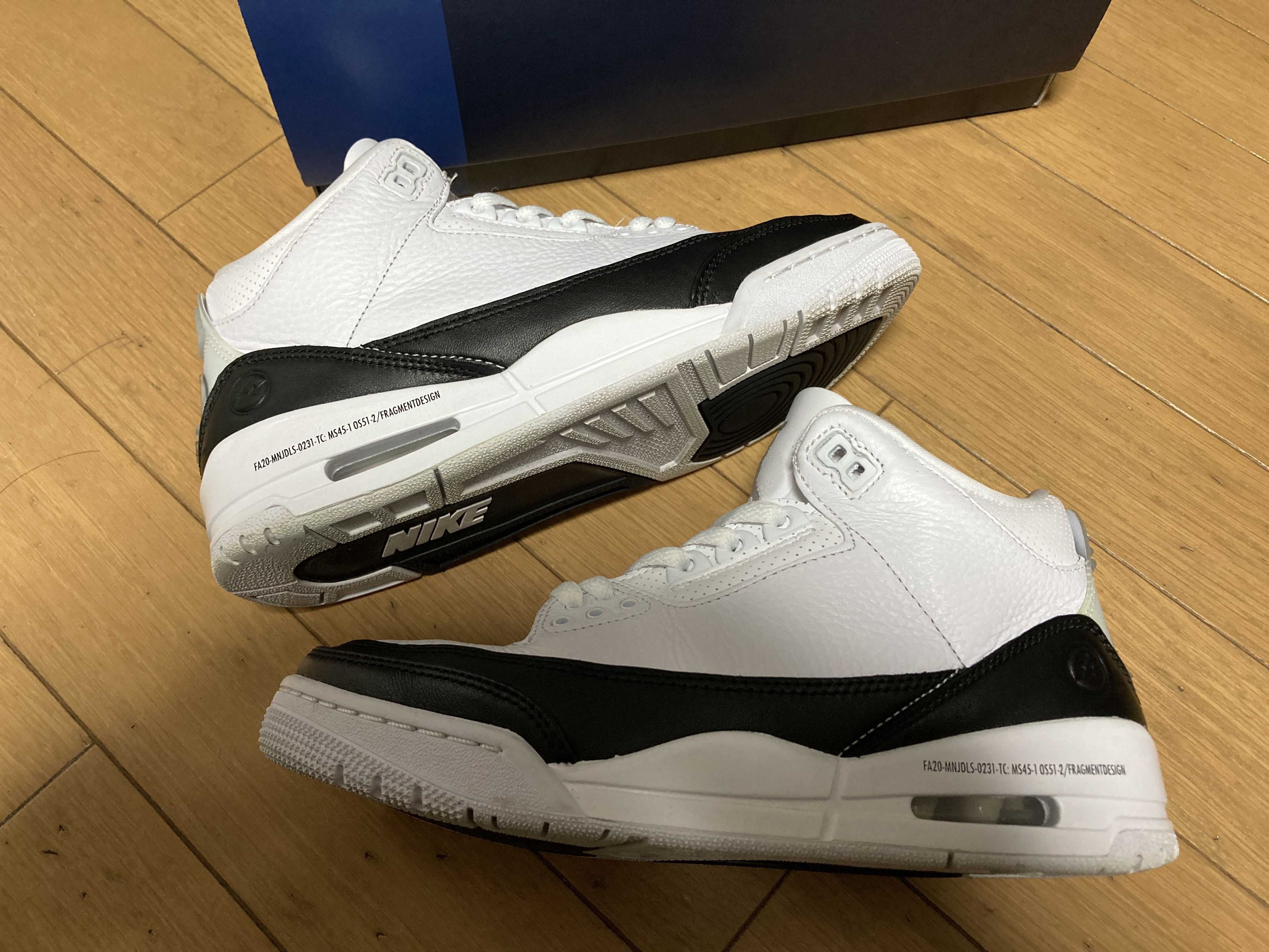 Fragment × Nike Air Jordan 3 "White/Black"