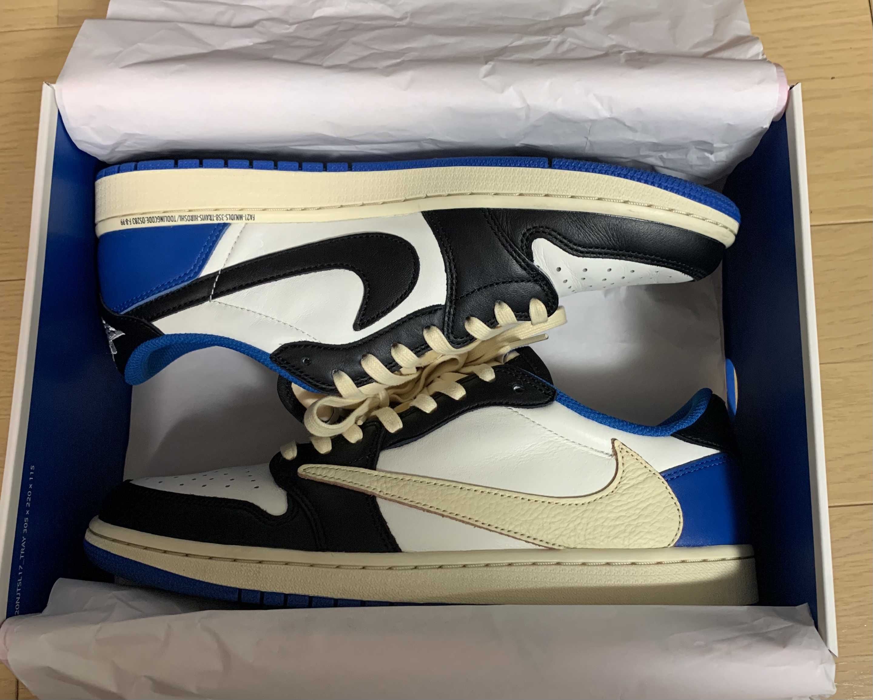 Travis Scott × fragment design × Nike Air Jordan 1 Low OG SP "Military Blue"