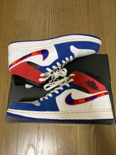 NIKE AIR JORDAN 1 MID "WHITE/BLUE/RED"