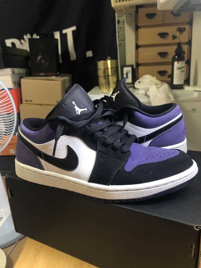 Nike Air Jordan 1 Retro Low "White/Black/Court Purple"