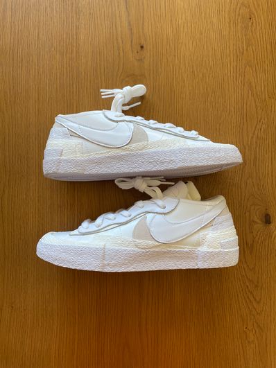 sacai × Nike Blazer Low "White Patent Leather"