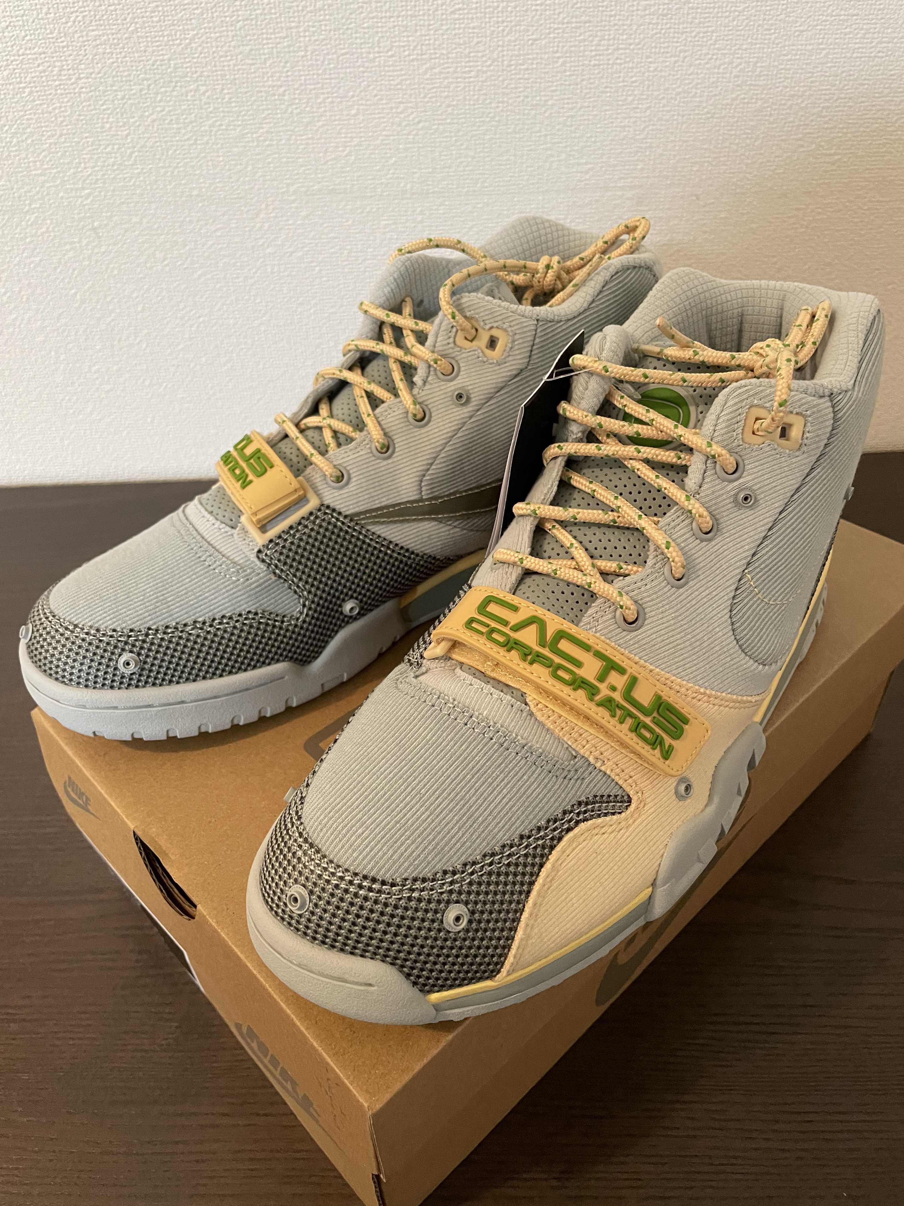 Travis Scott × Nike Air Trainer 1 SP "Grey Haze and Dusty Sage"