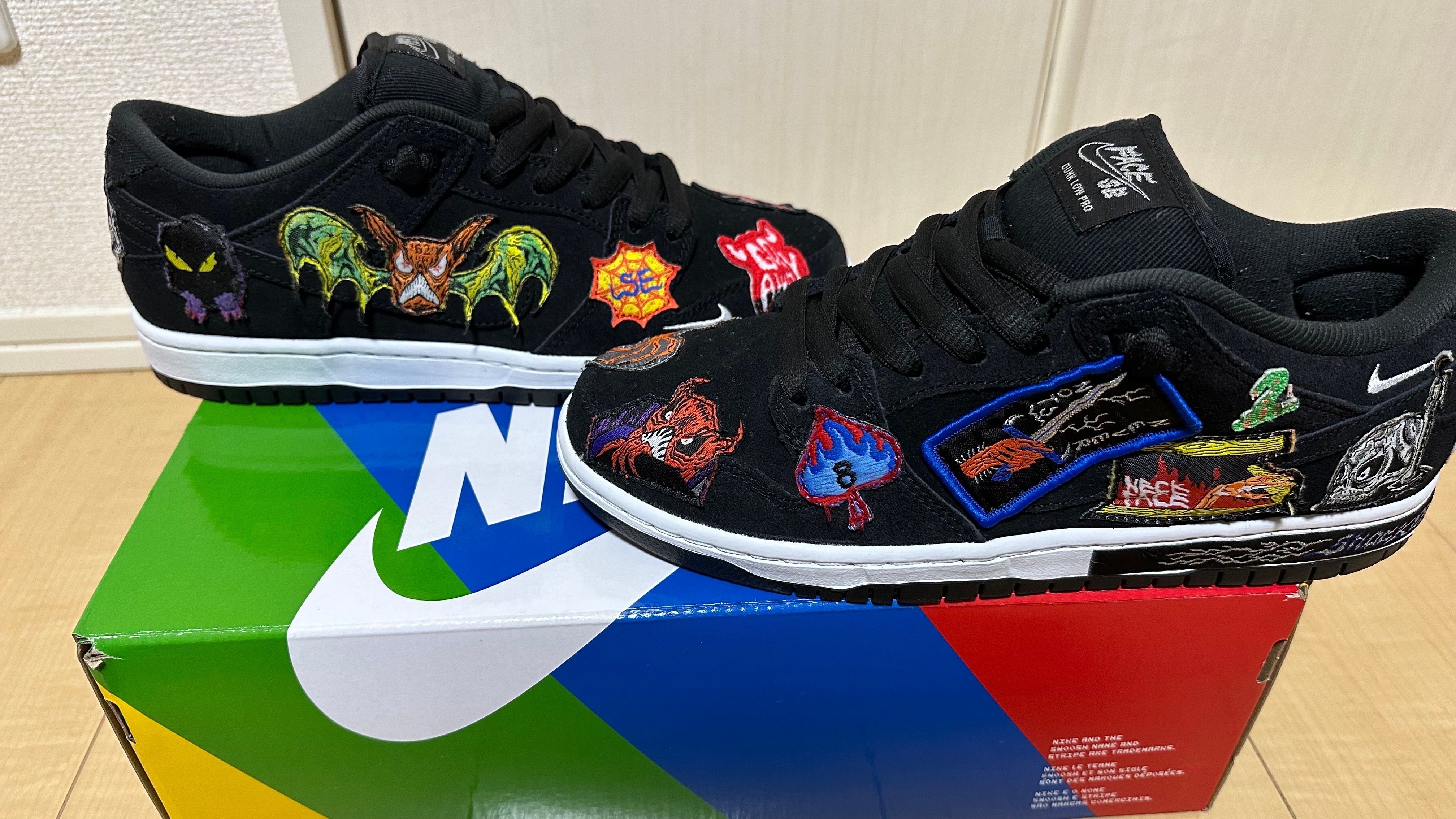 Neck face × Nike SB Dunk Low "Black/White/Multi Color"