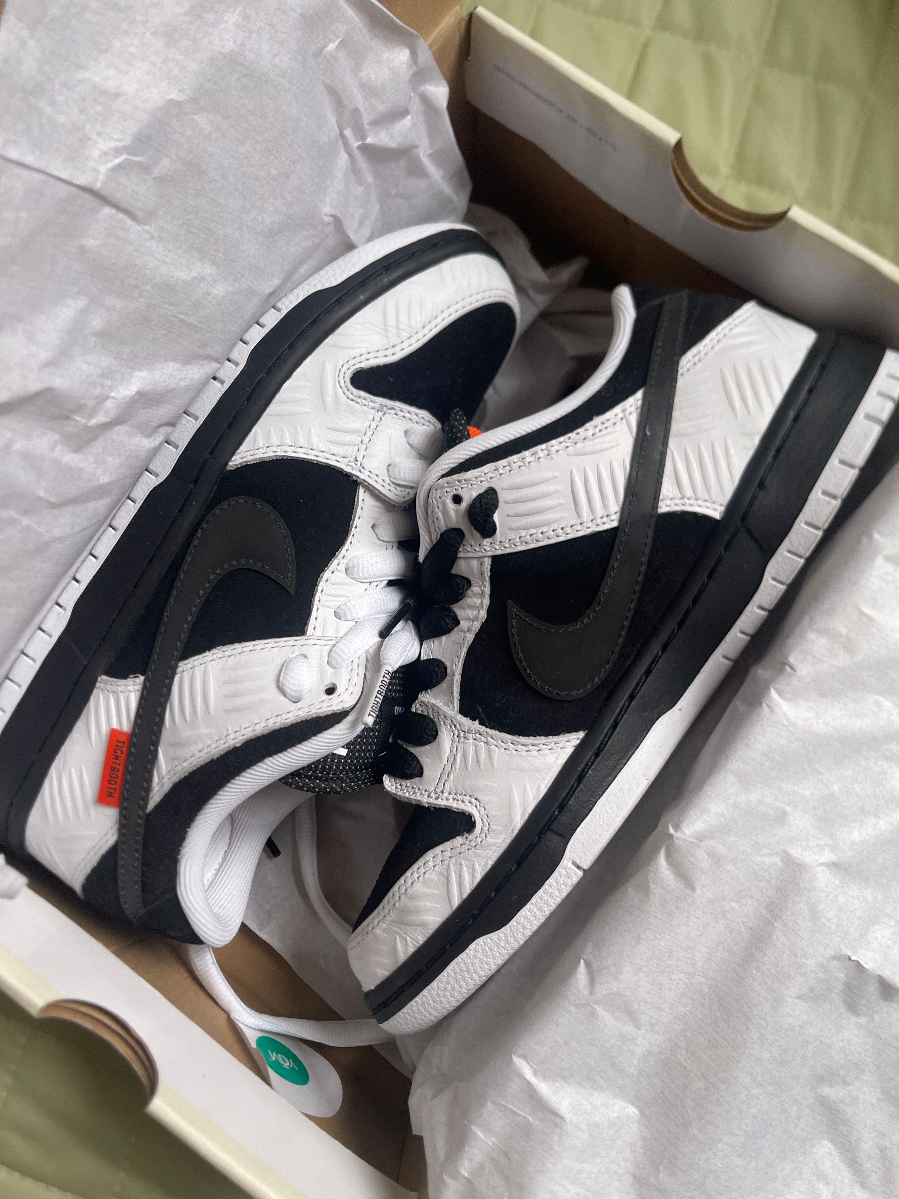 TIGHTBOOTH × Nike SB Dunk Low Pro QS "Black and White"