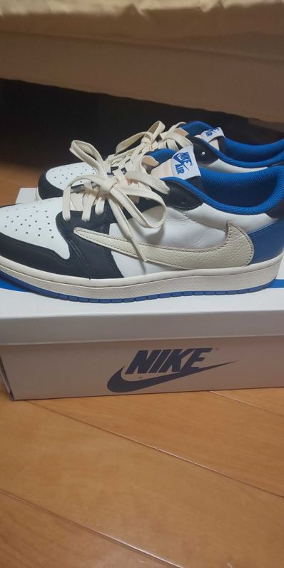 Travis Scott × fragment design × Nike Air Jordan 1 Low OG SP "Military Blue"