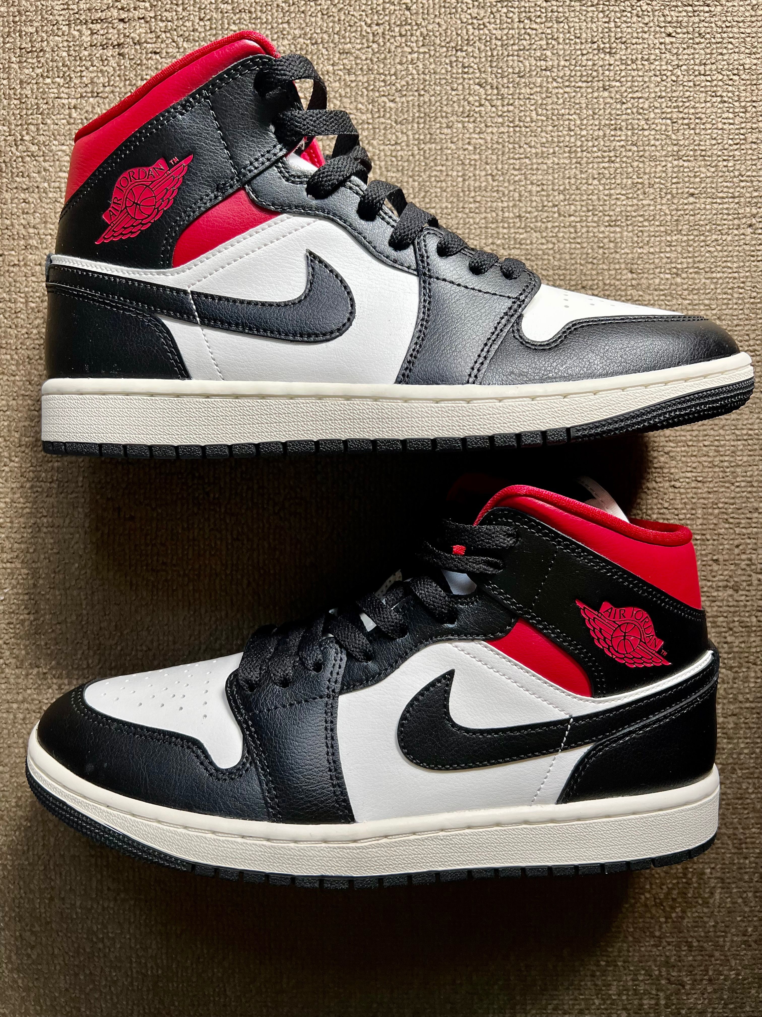 Nike Women's Air Jordan 1 Mid "Black/Gym Red"