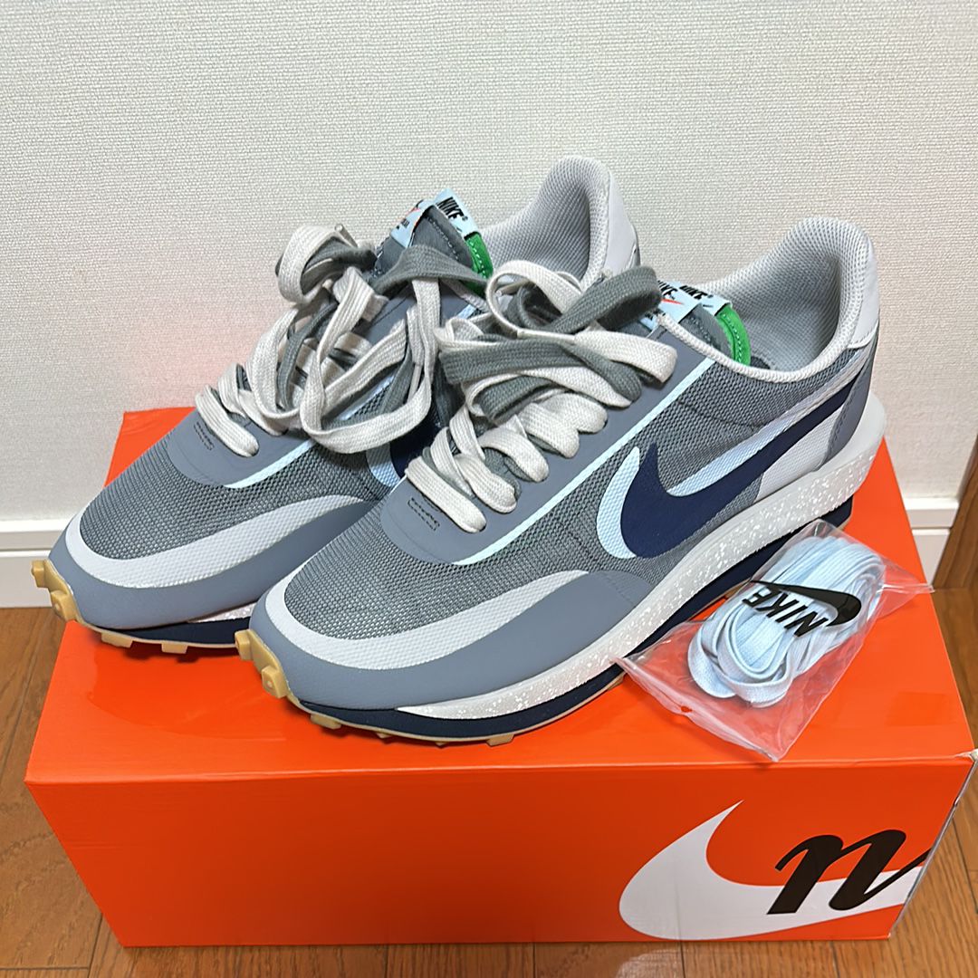 CLOT × Sacai × Nike LD Waffle "Grey Obsidian/Cool Grey"