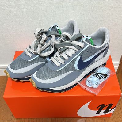 CLOT × Sacai × Nike LD Waffle "Grey Obsidian/Cool Grey"