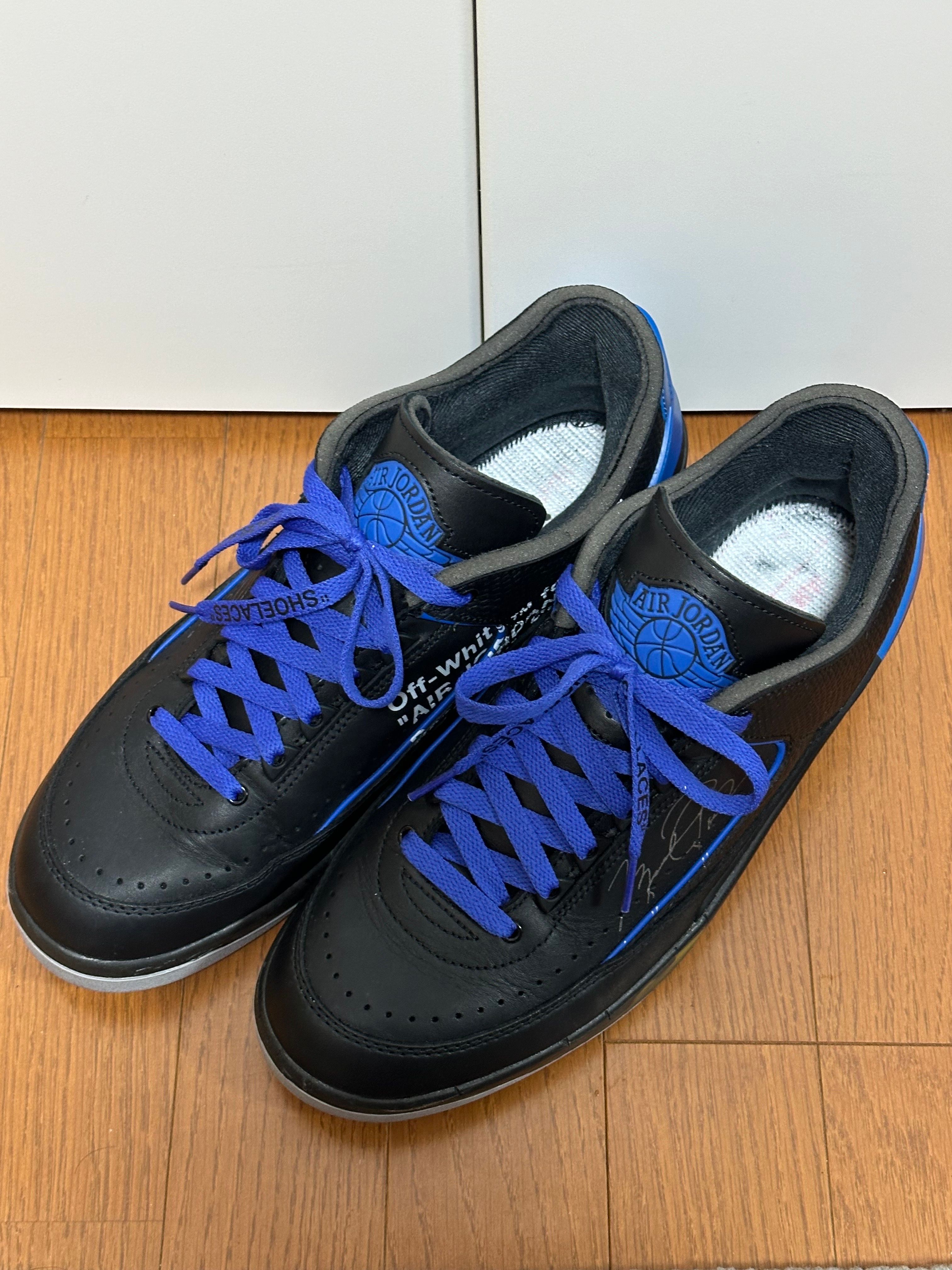 Off-White × Nike Air Jordan 2 Low "Black and Varsity Royal"