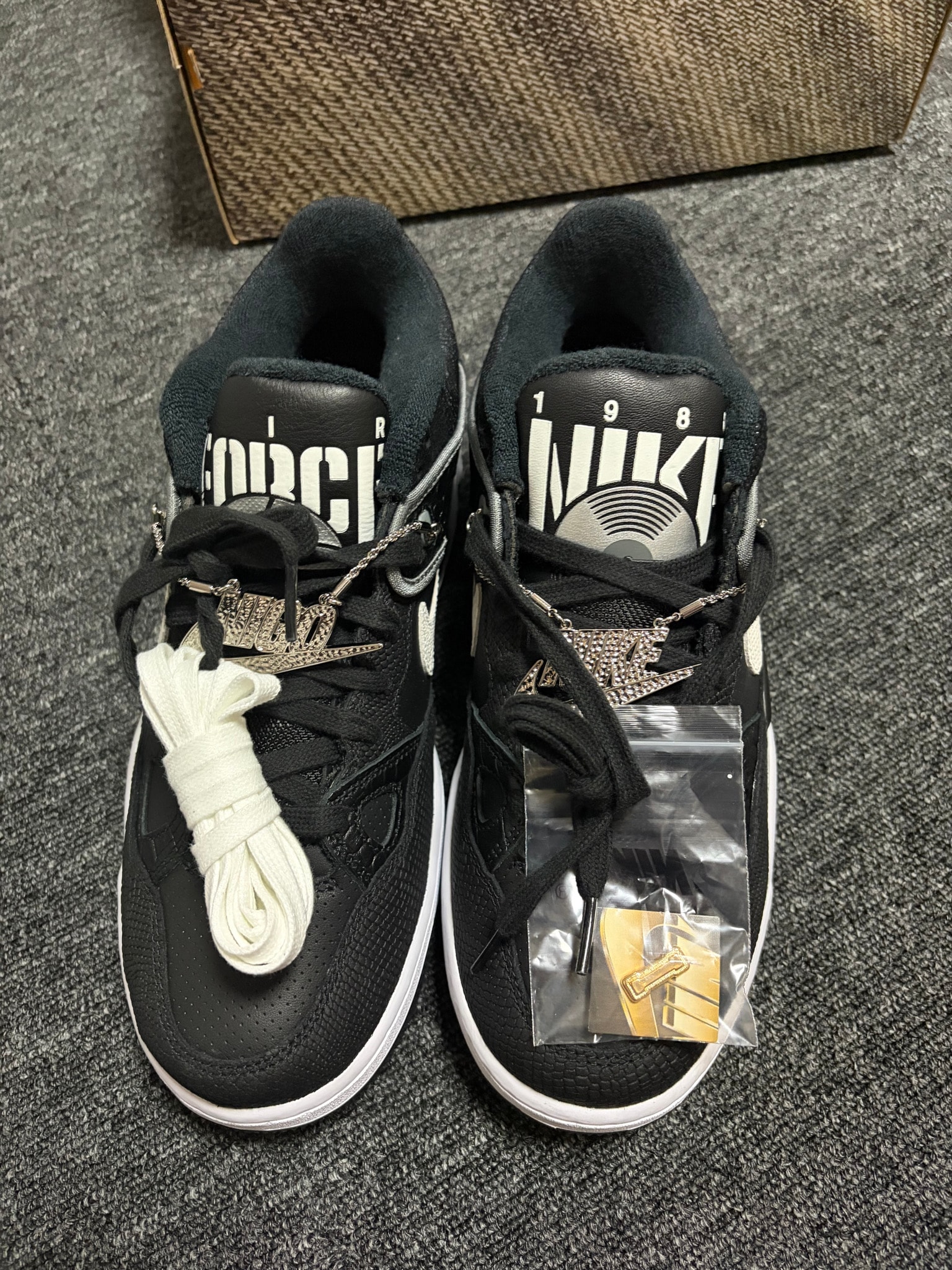 NIGO® × Nike Air Force 3 Low SP "Black/White" (NIGO Heel Logo)