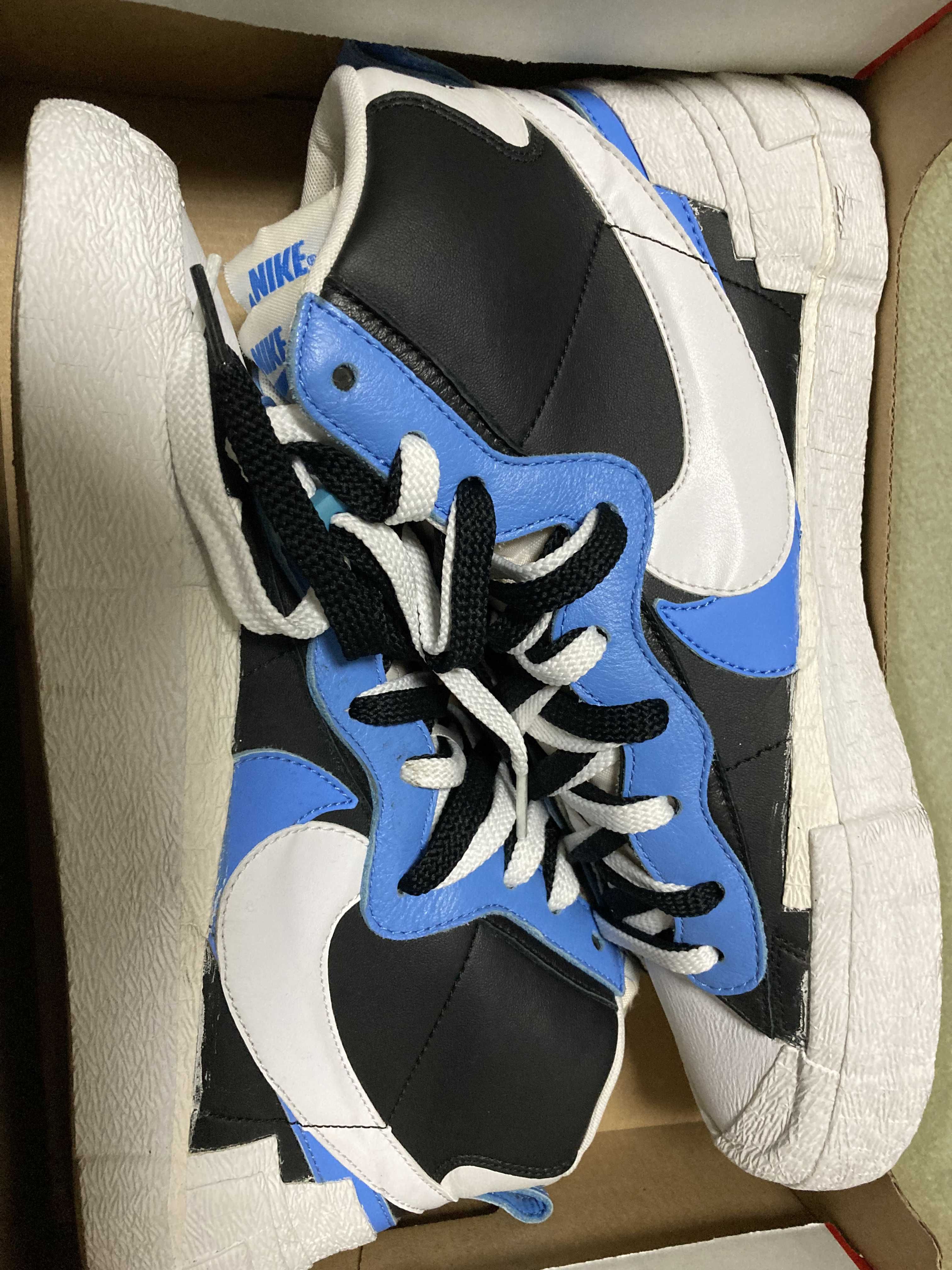 sacai × NIKE BLAZER MID "BLACK / BLUE"