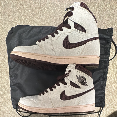 A Ma Maniere × Nike Air Jordan 1 Retro High OG "Sail and Burgundy"