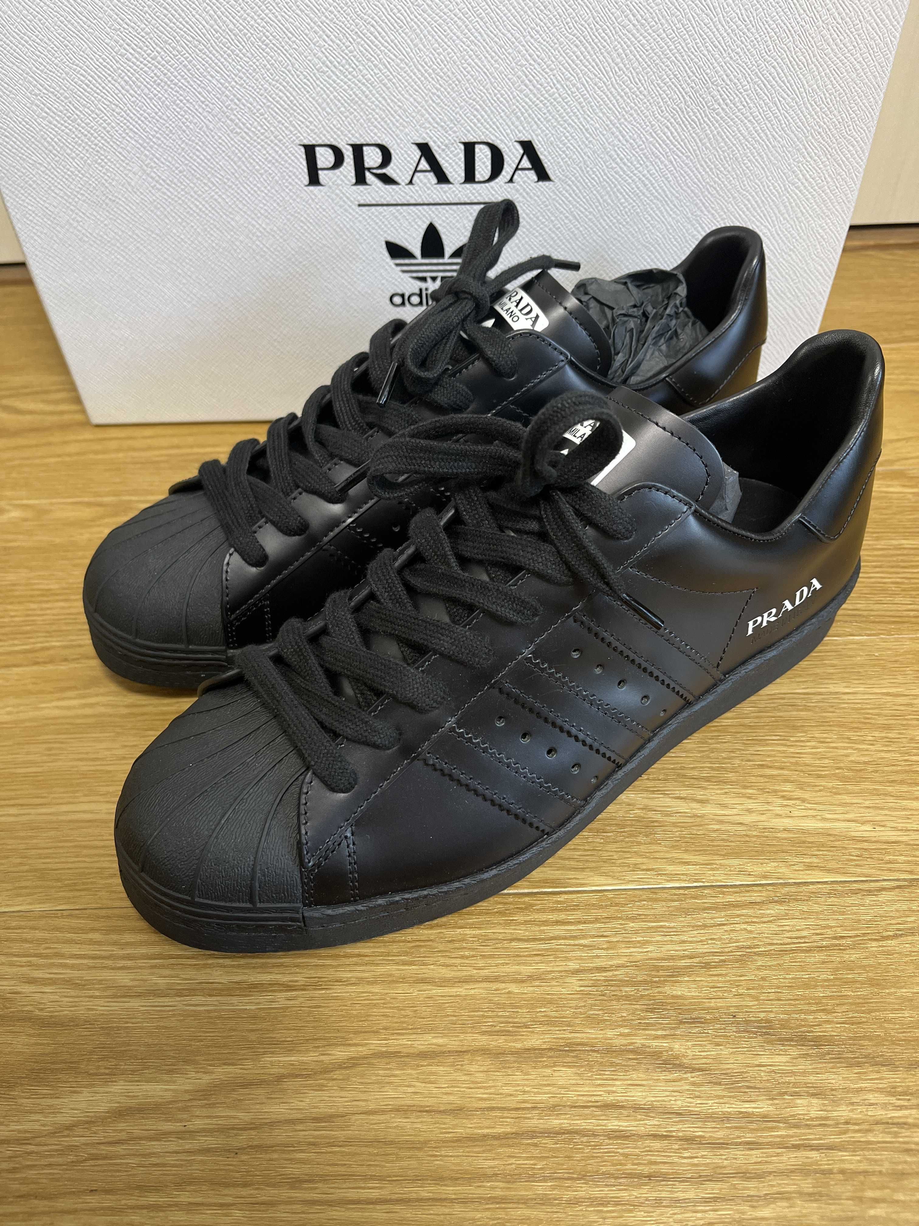 PRADA × adidas Superstar "Black/Core Black-Clack"