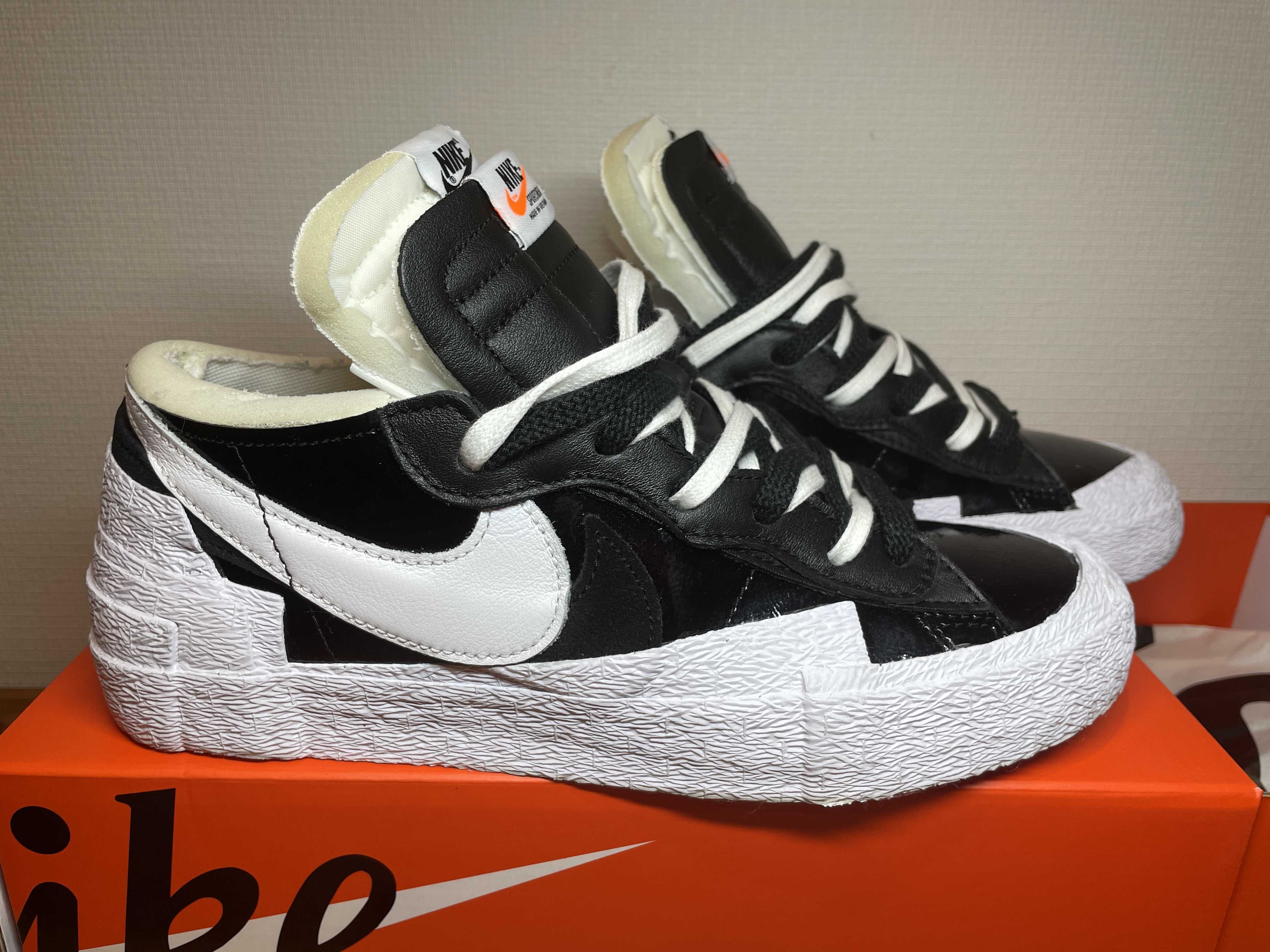 sacai × Nike Blazer Low "Black Patent Leather"