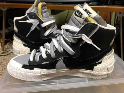 sacai × NIKE BLAZER MID "BLACK/WOLF GREY/WHITE"
