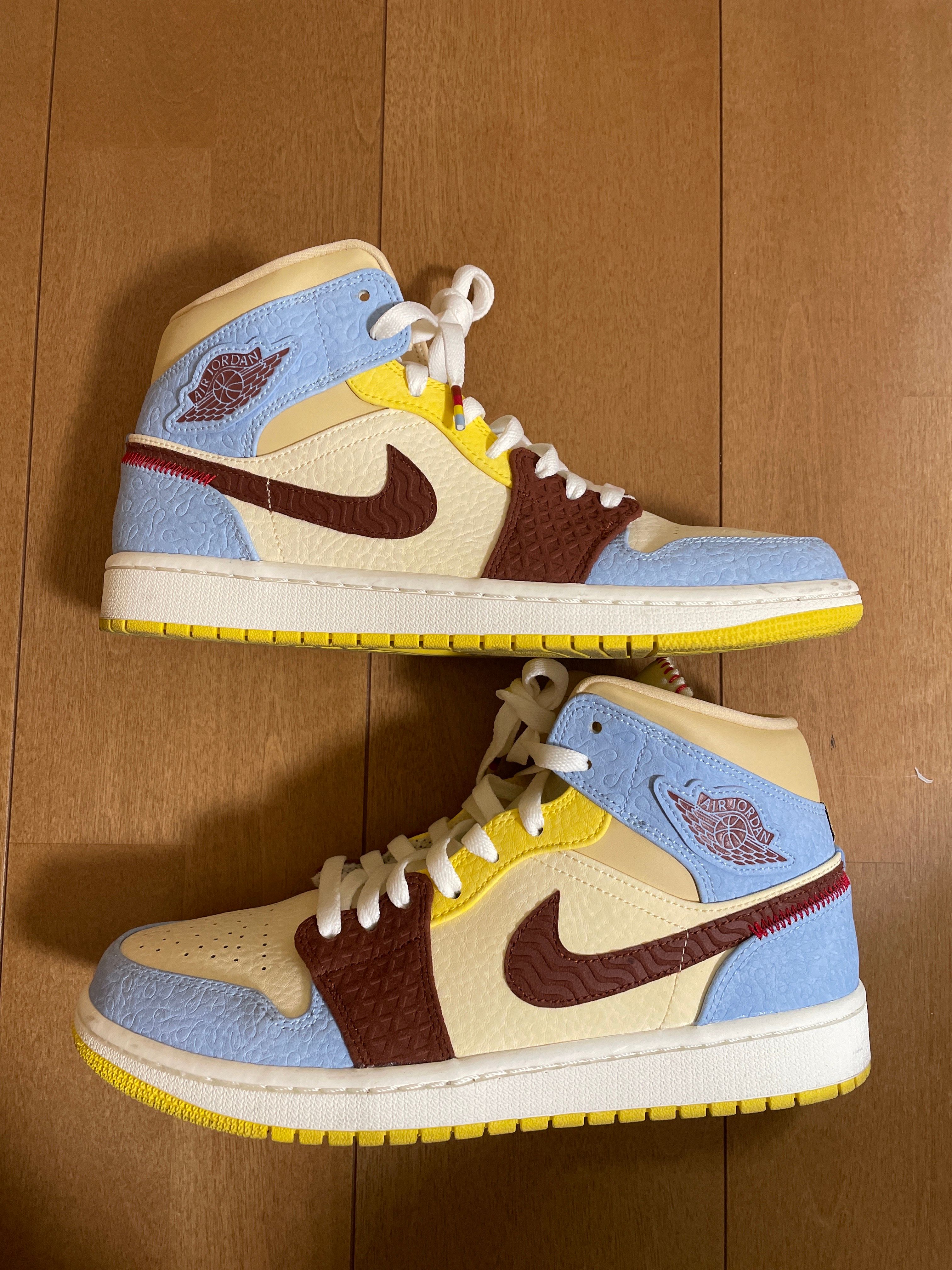 MAISON CHATEAU ROUGE × NIKE AIR JORDAN 1 MID SE "WHITE/LIGHT BLUE"