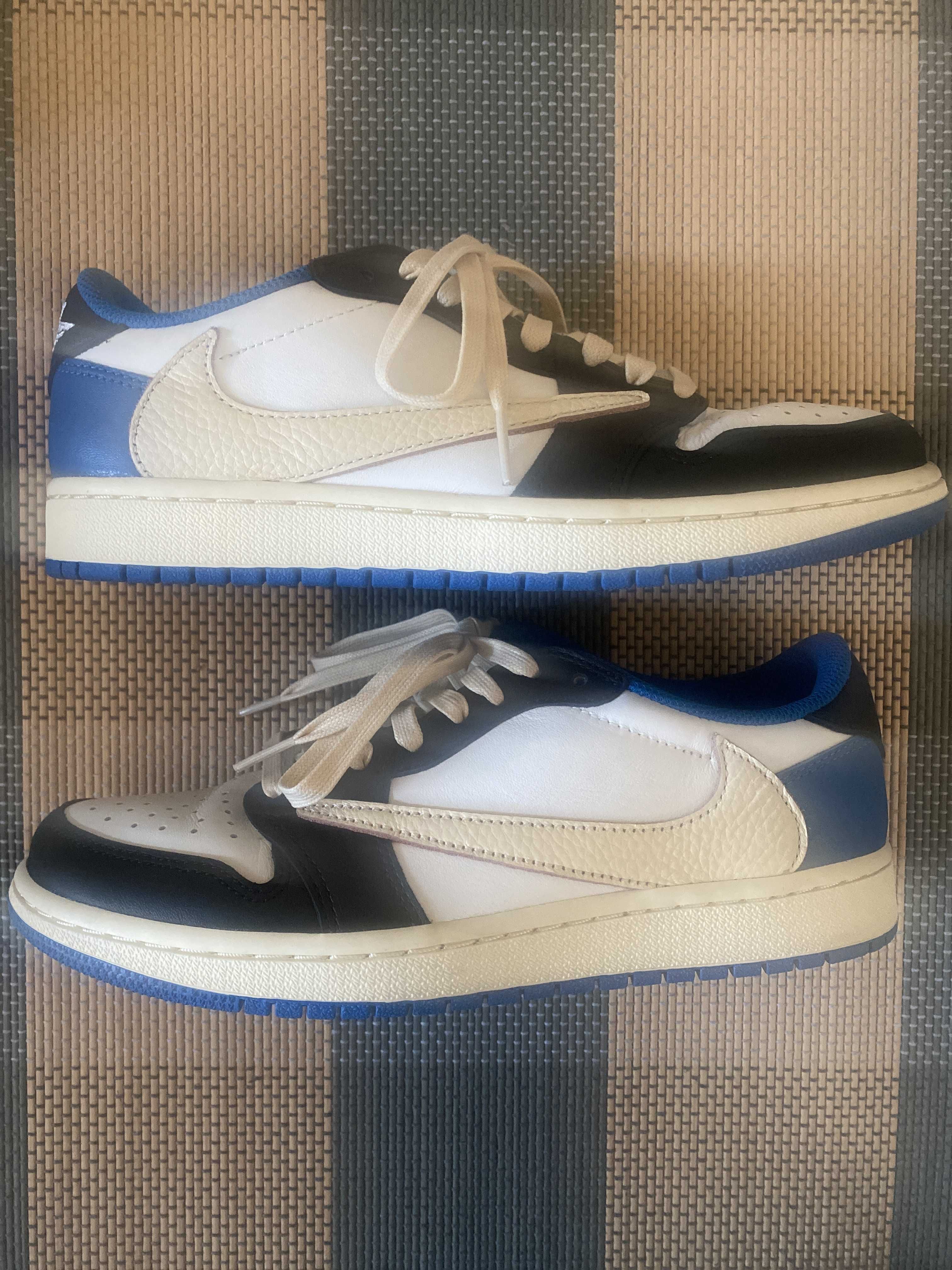 Travis Scott × fragment design × Nike Air Jordan 1 Low OG SP "Military Blue"