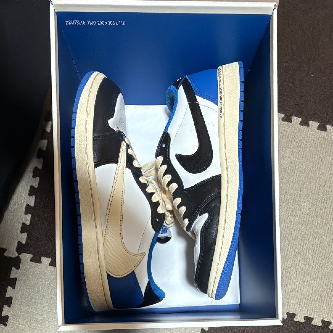Travis Scott × fragment design × Nike Air Jordan 1 Low OG SP "Military Blue"