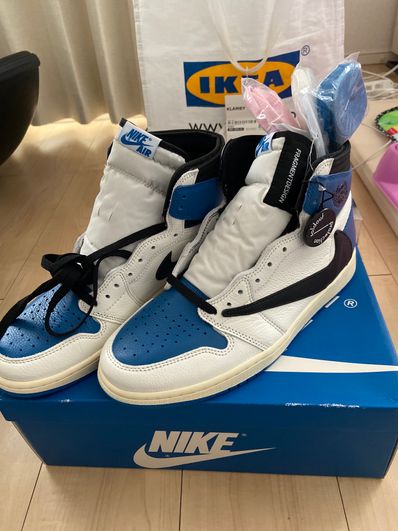 Travis Scott × fragment design × Nike Air Jordan 1 Retro High OG SP "Military Blue"