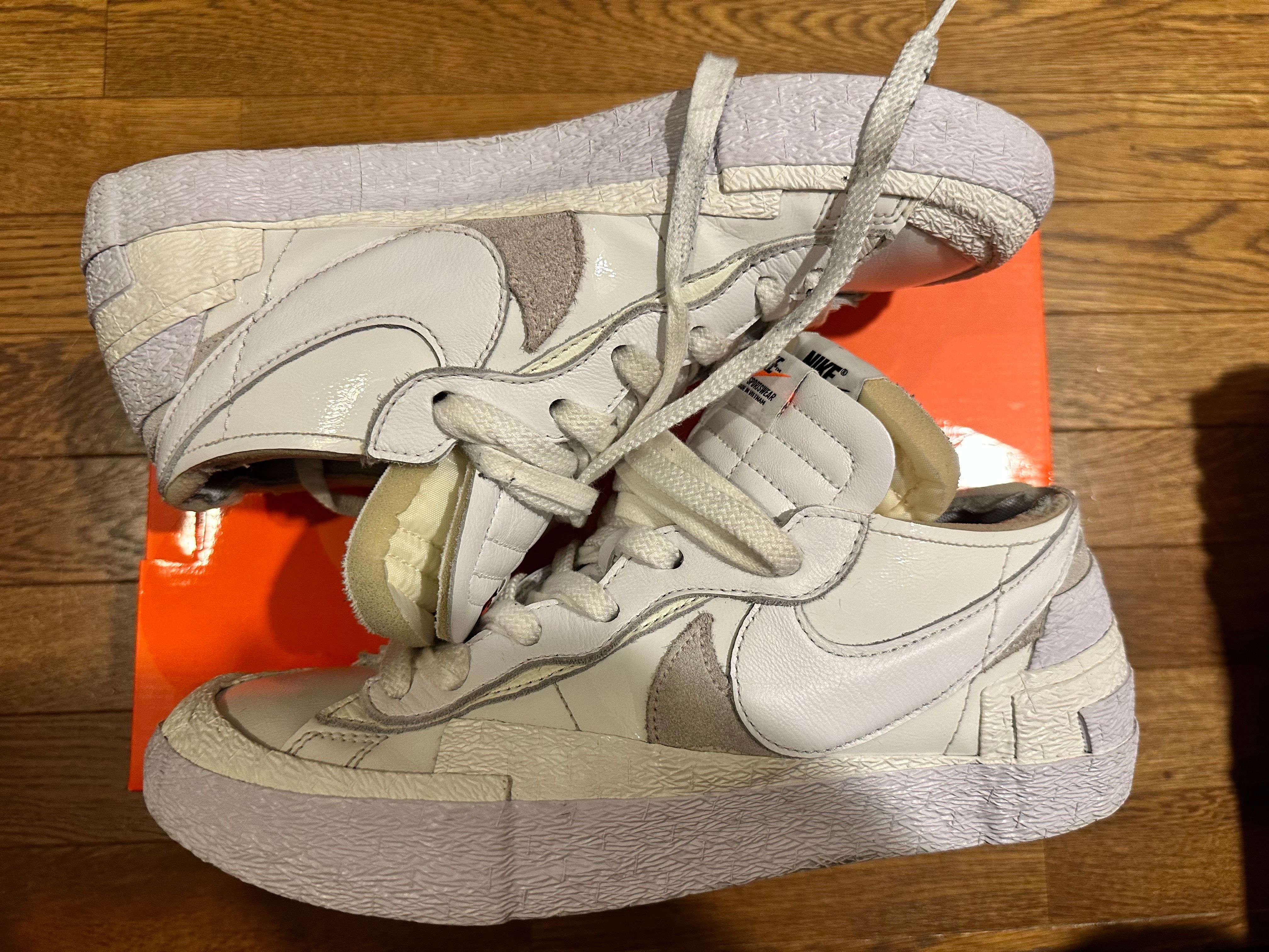 sacai × Nike Blazer Low "White Patent Leather"