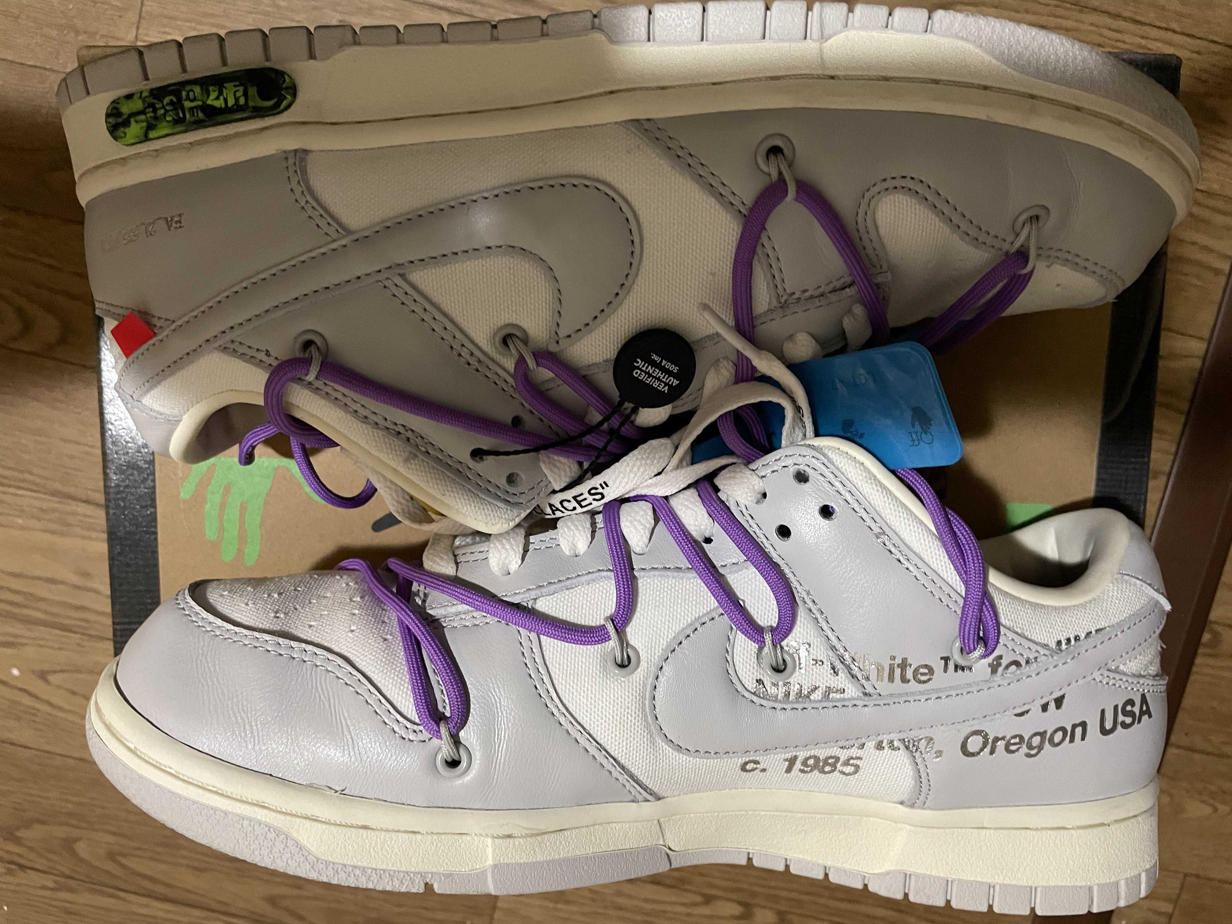 Off-White × Nike Dunk Low "Sail/Neutral Gray"