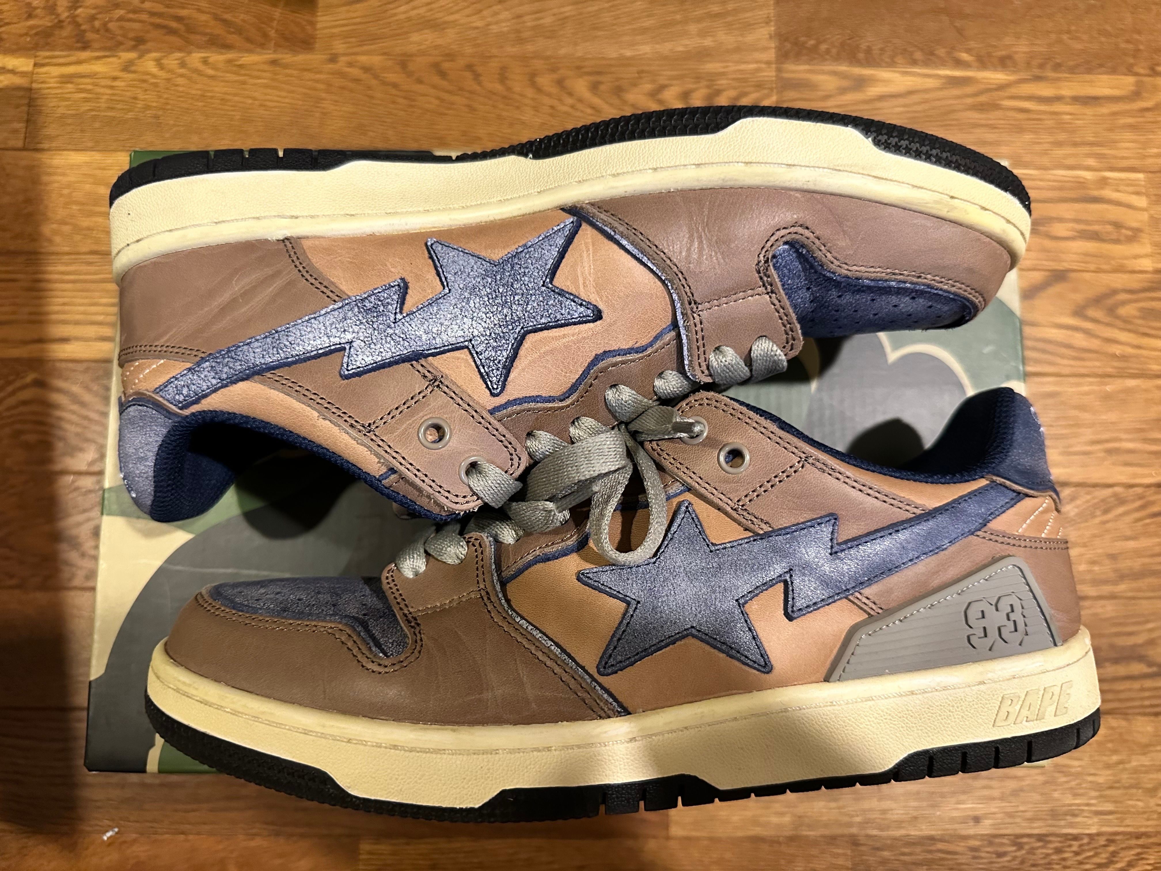 A BATHING APE®︎ SK8 STA #3 "Beige/Indigo/Black"