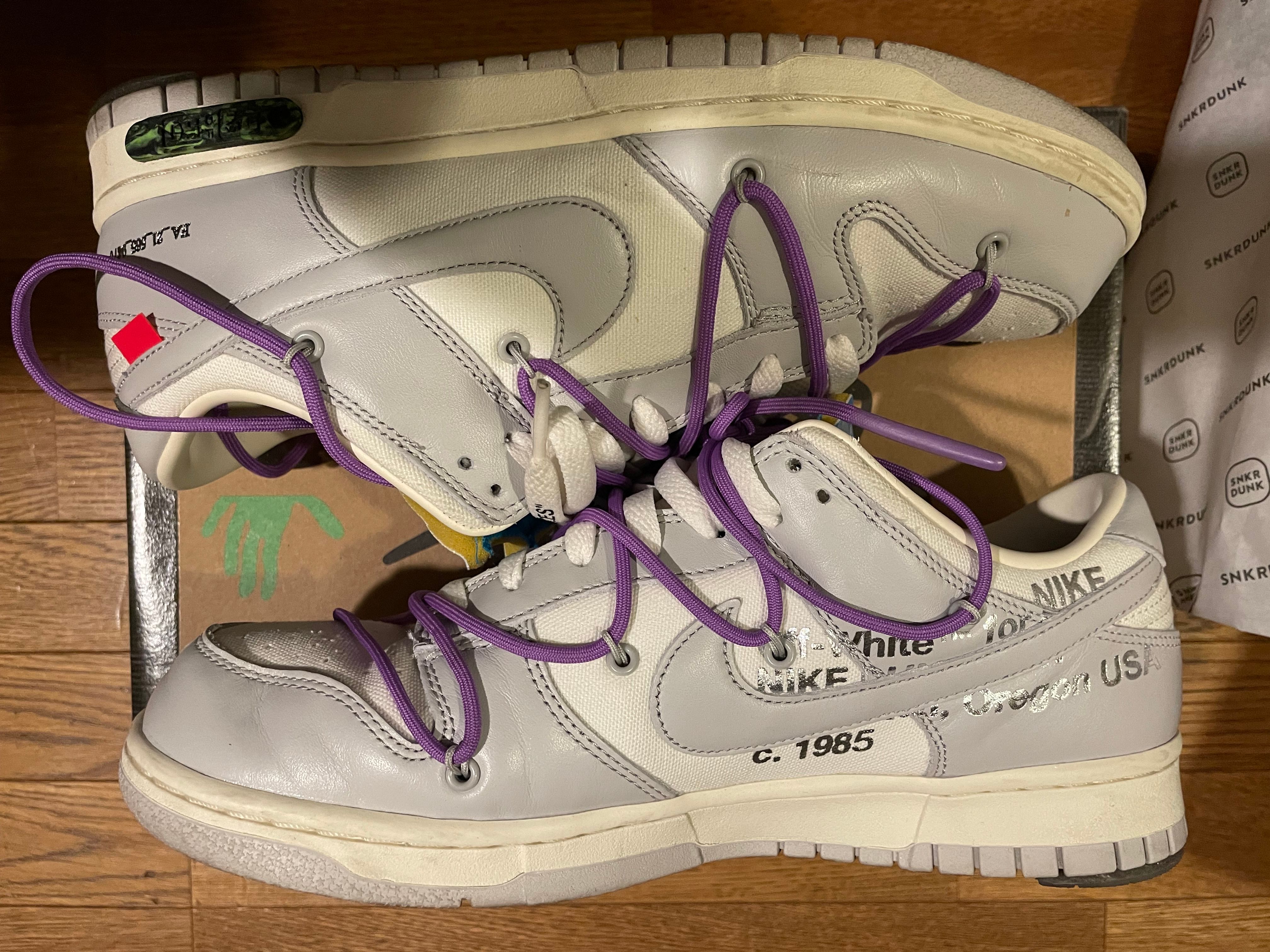 Off-White × Nike Dunk Low "Sail/Neutral Gray"