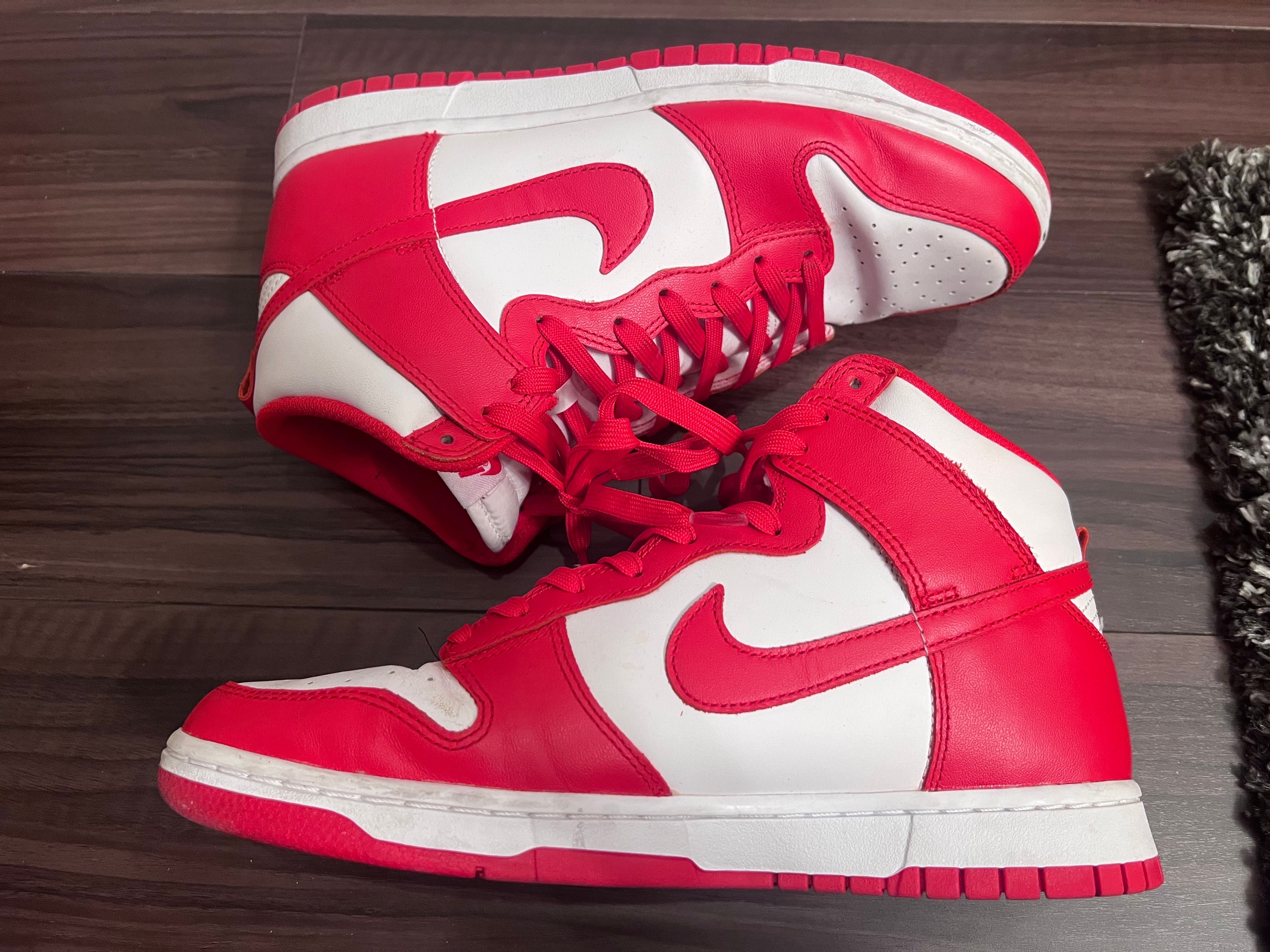 Nike Dunk High "Championship White and Red"