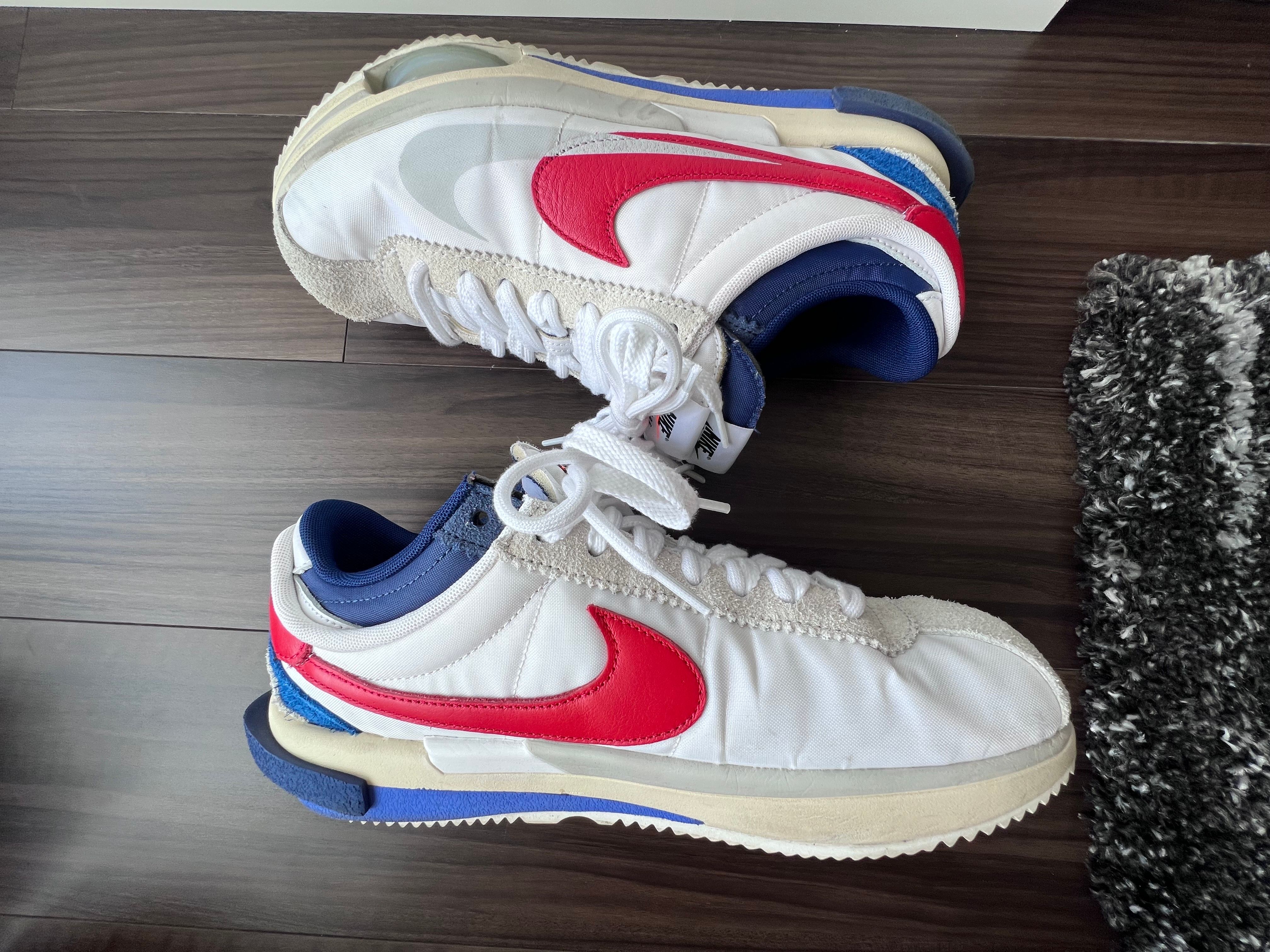 sacai × Nike Zoom Cortez "White and University Red"